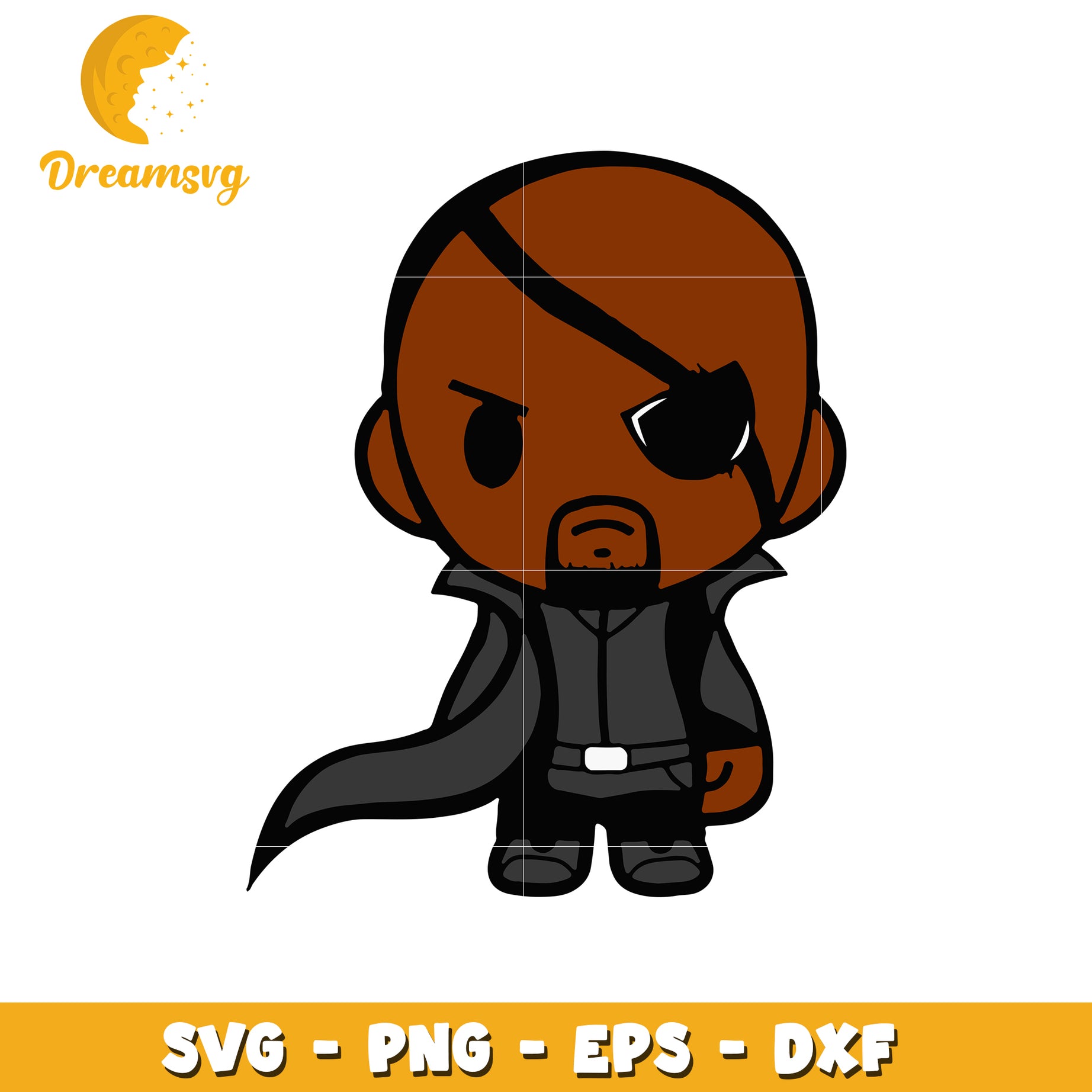 Nick Fury SVG PNG EPS DXF Cut File