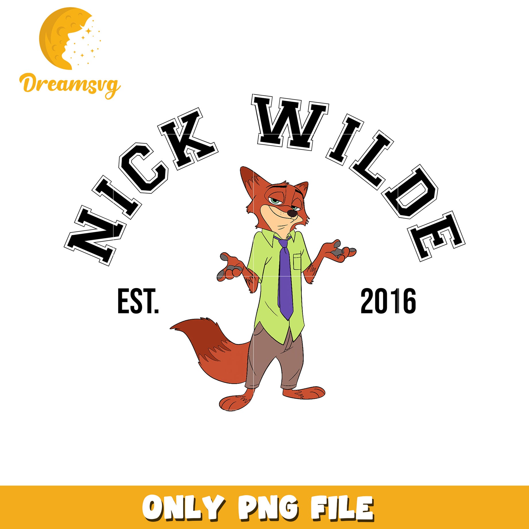 Nick Wilde PNG Design Cute Animal Graphic Download 2016