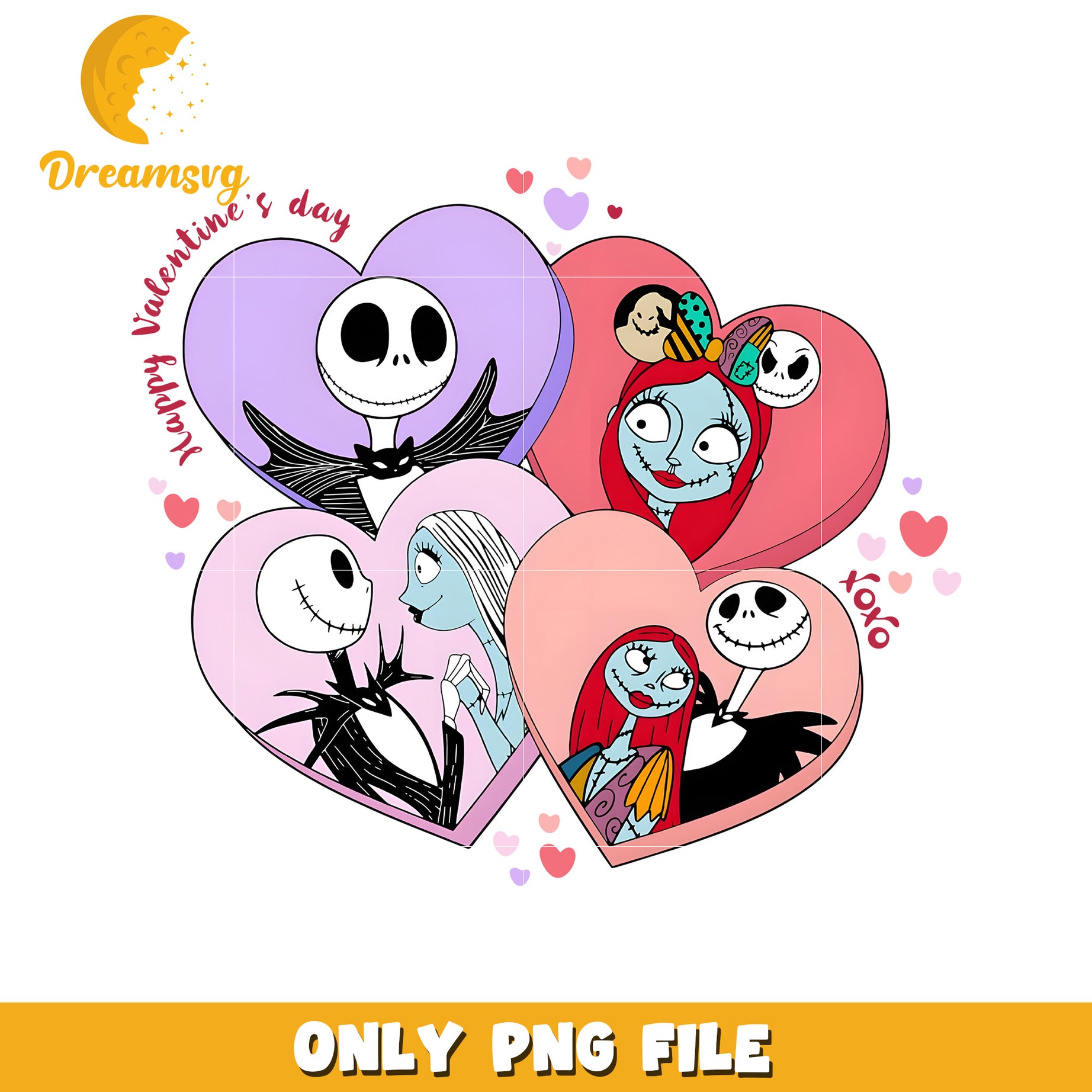 Nightmare Before Christmas Valentines PNG