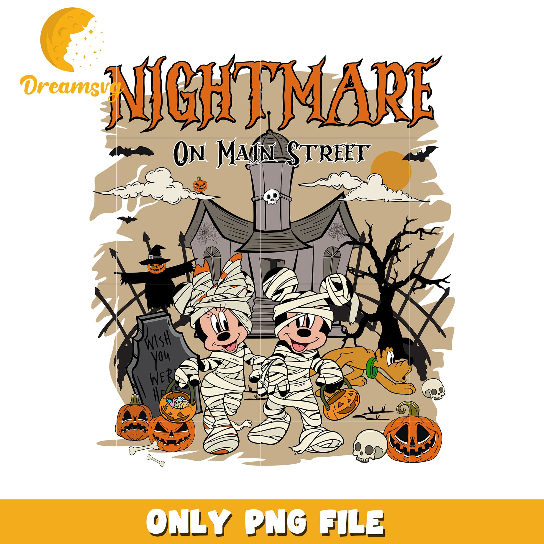 Nightmare on main street png, halloween quotes png, halloween toys png