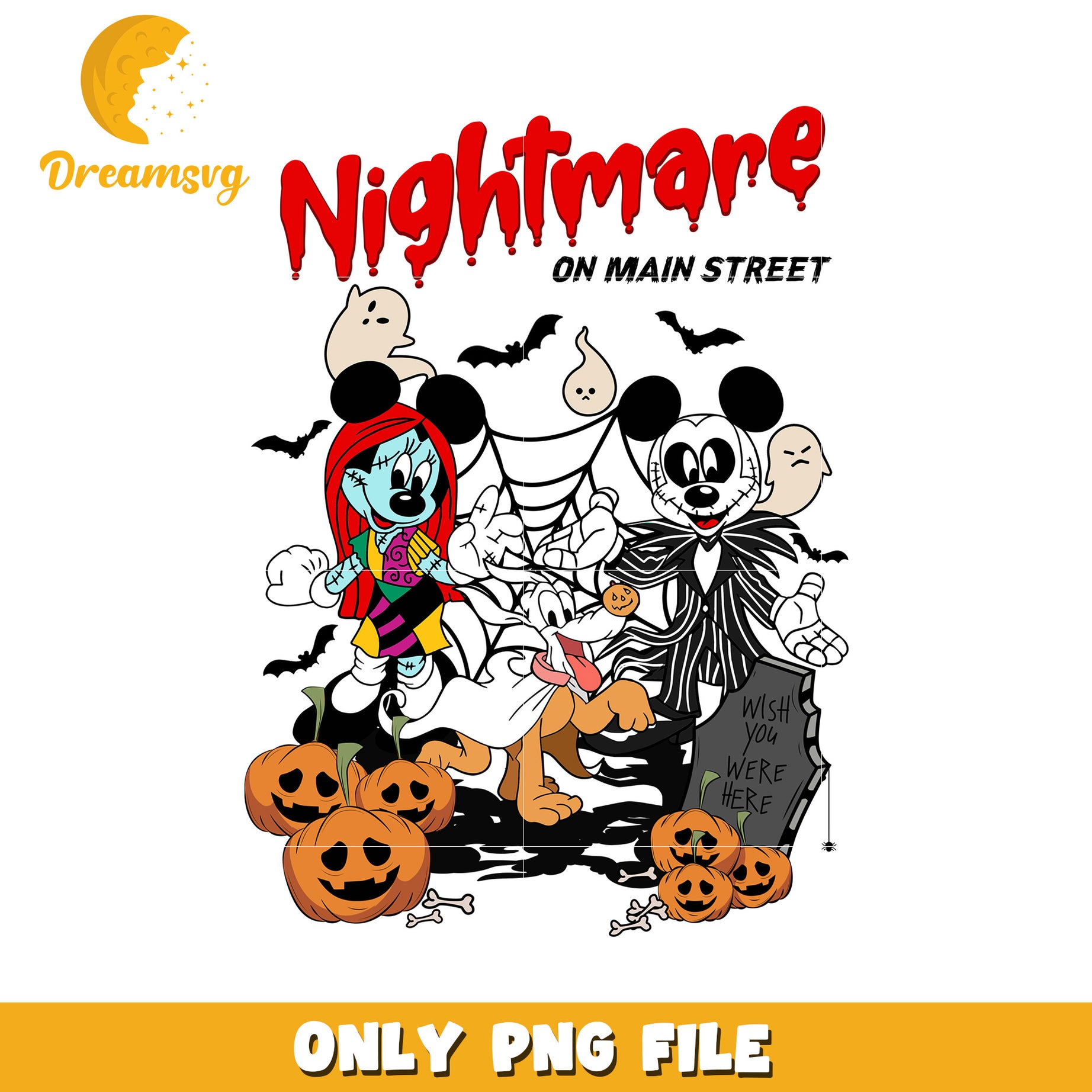Nightmare on main street png, halloween toys png, halloween characters png