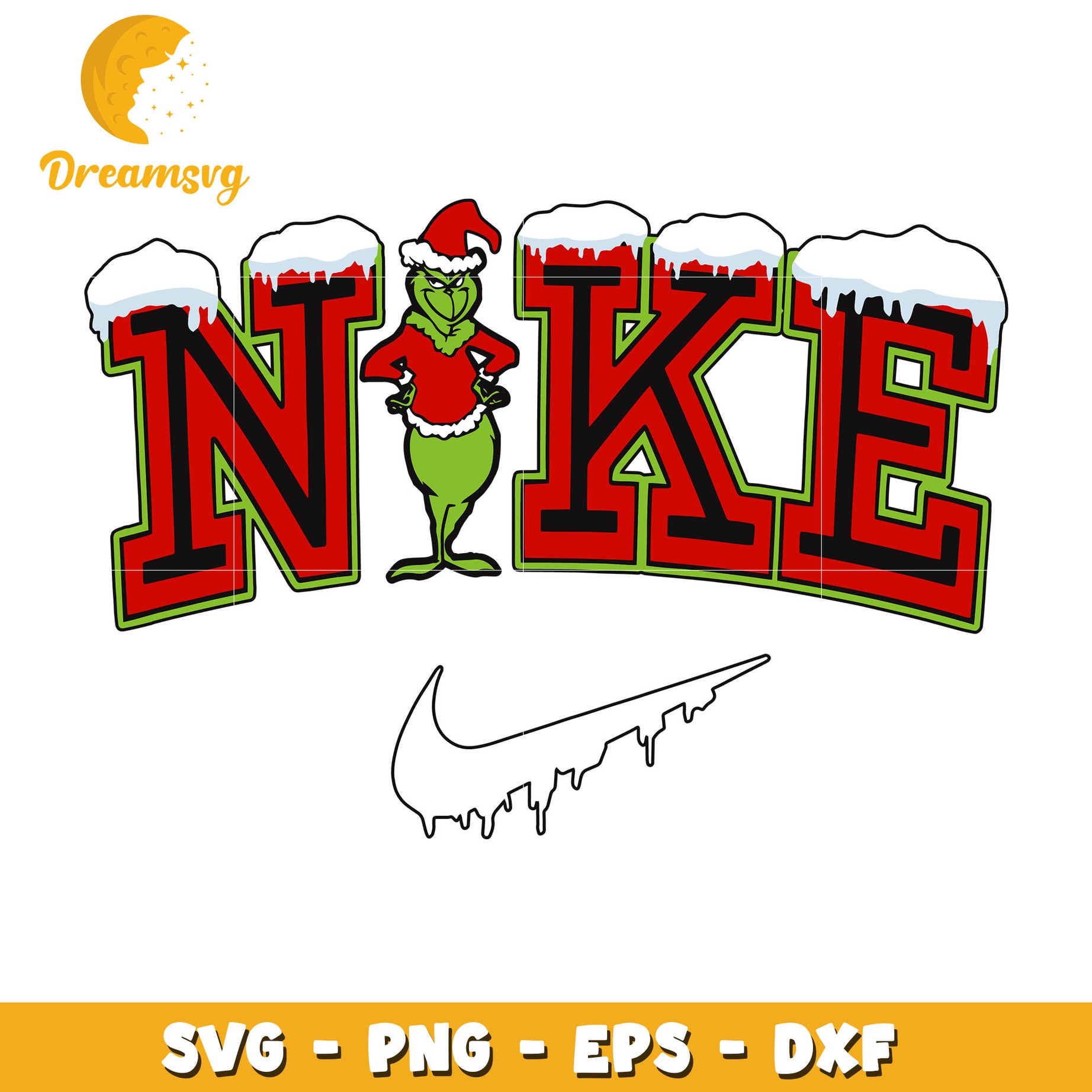 Nike Logo Grinch Merry Christmas svg, Grinch svg, christmas svg