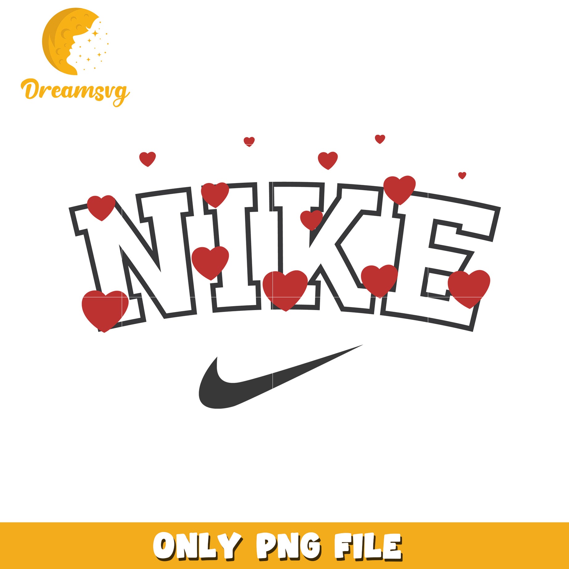 Nike PNG Heart Design Download