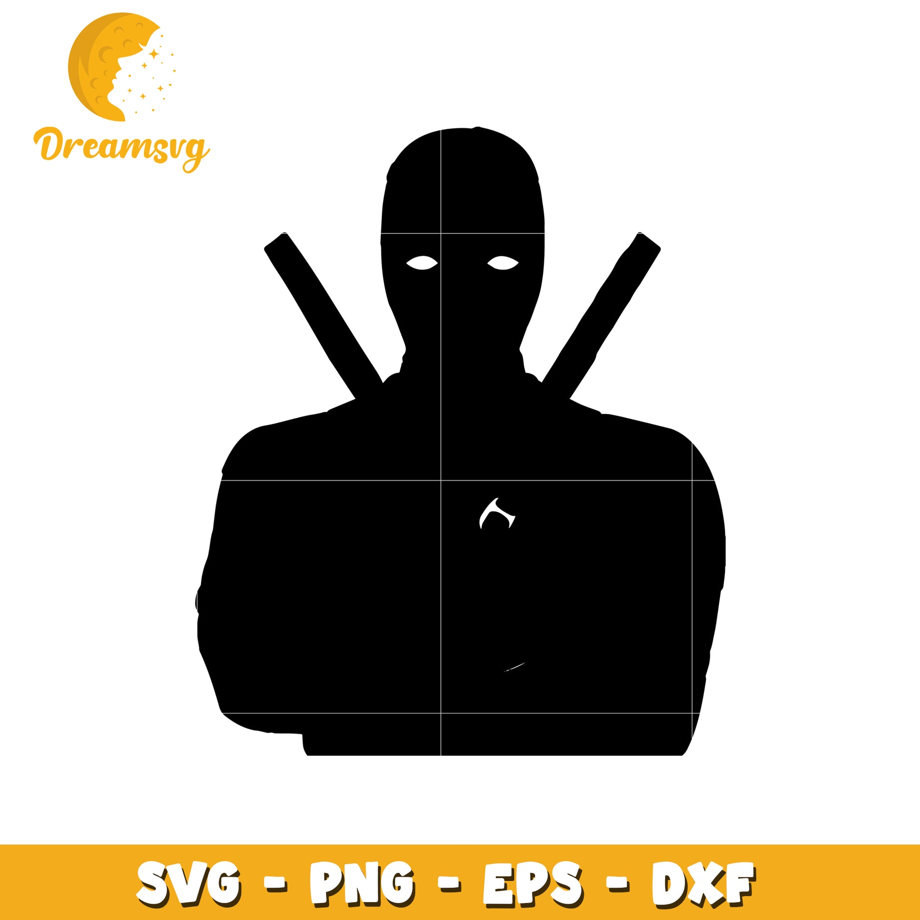 Ninja Silhouette SVG PNG EPS DXF Cut File