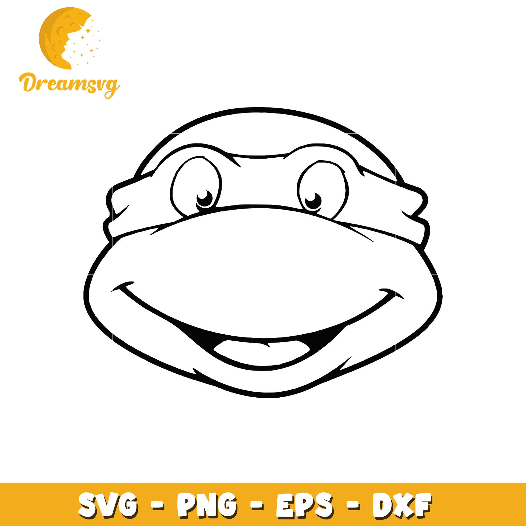 Ninja Turtle Face SVG PNG EPS DXF Cut File