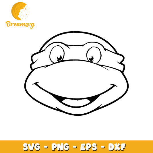 Ninja Turtle Face SVG PNG EPS DXF Cut File