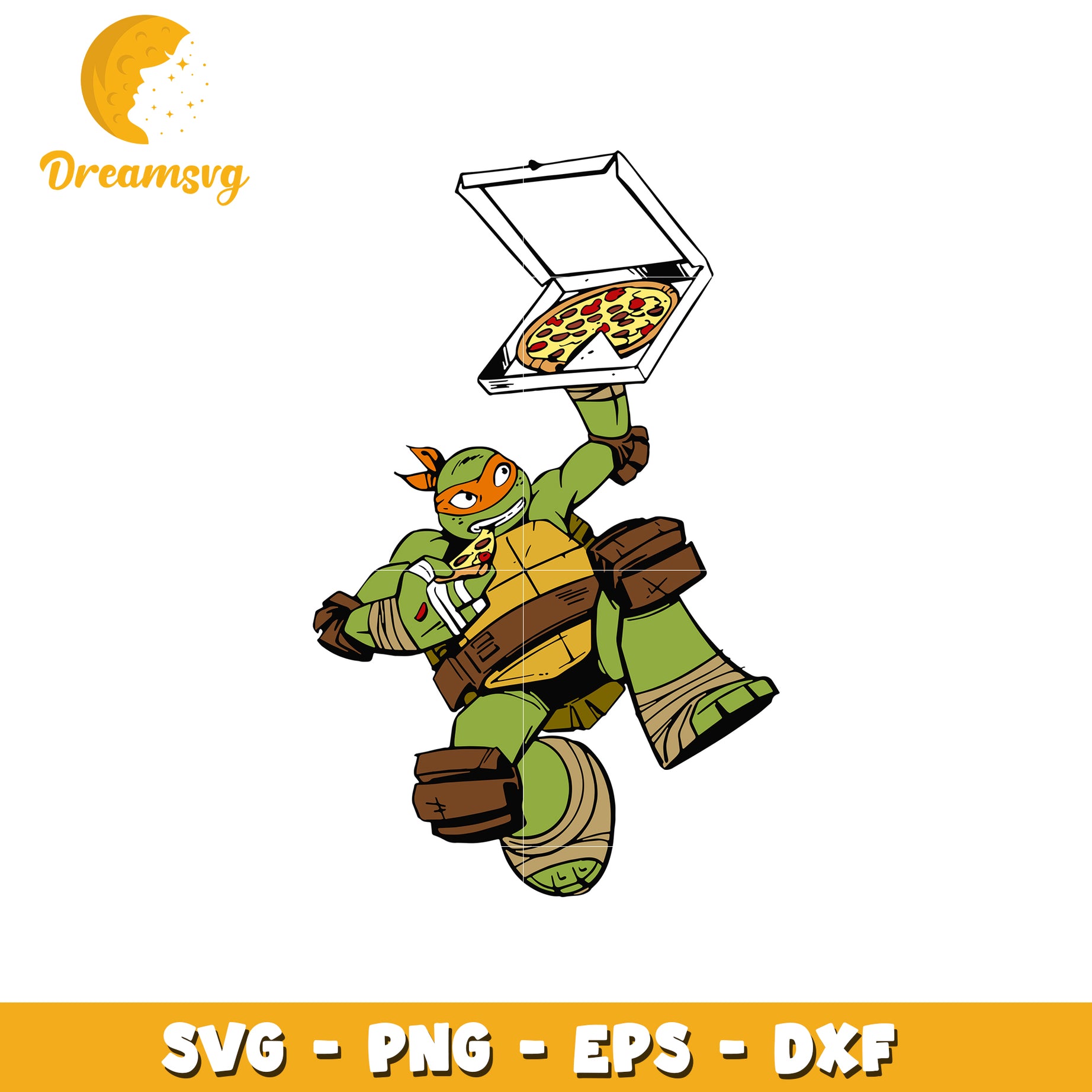 Ninja Turtle Pizza SVG PNG EPS DXF Files