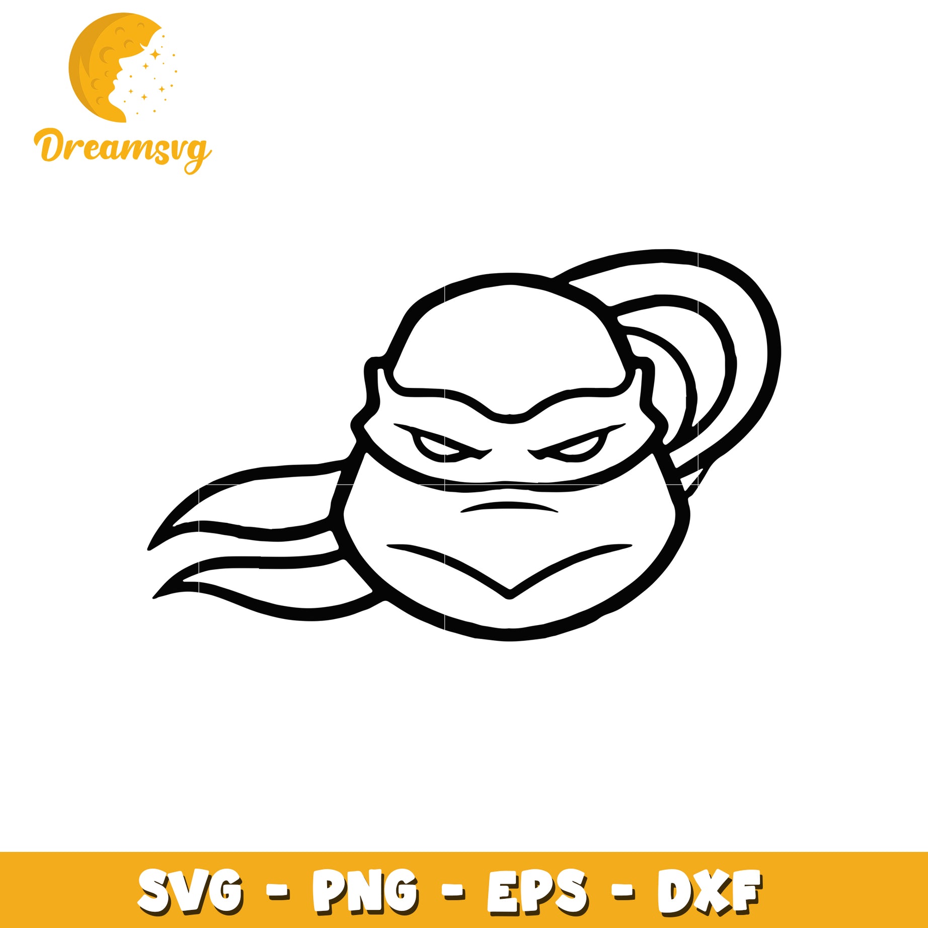 Ninja Turtle SVG Outline Design for Crafting