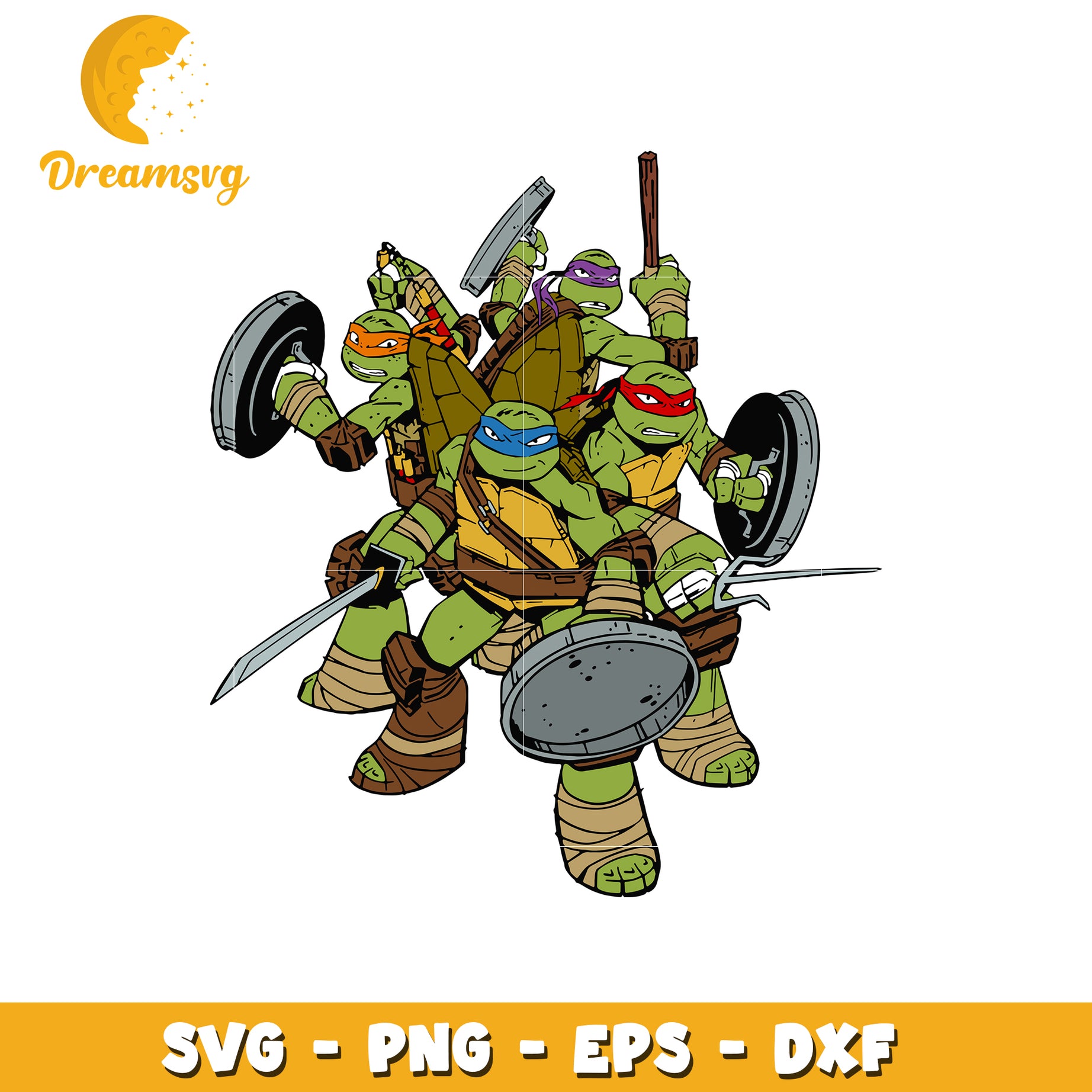 Ninja Turtles SVG Image Group Design for Crafts