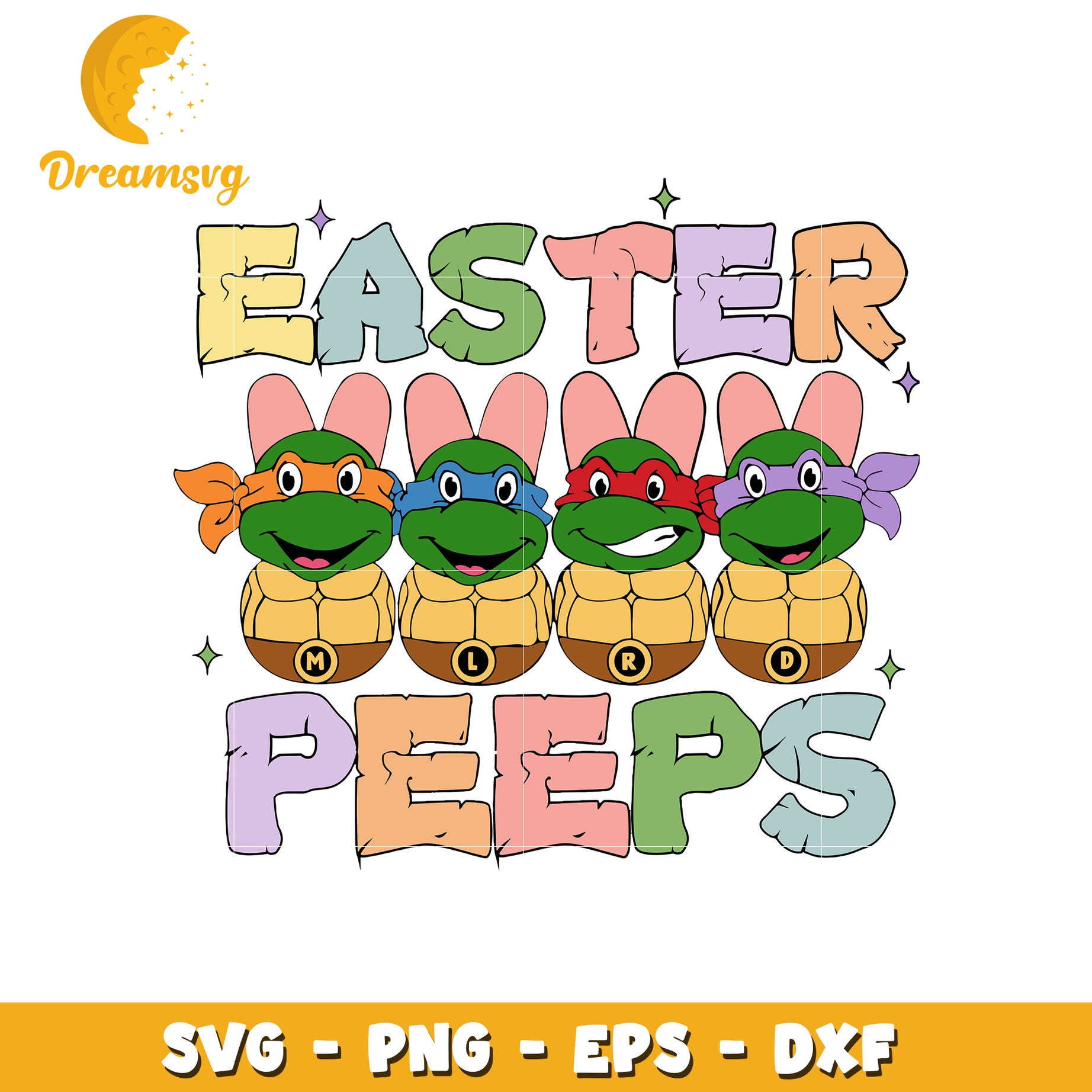 Ninja Turtles easter peeps svg, Ninja Turtles svg, easter day svg