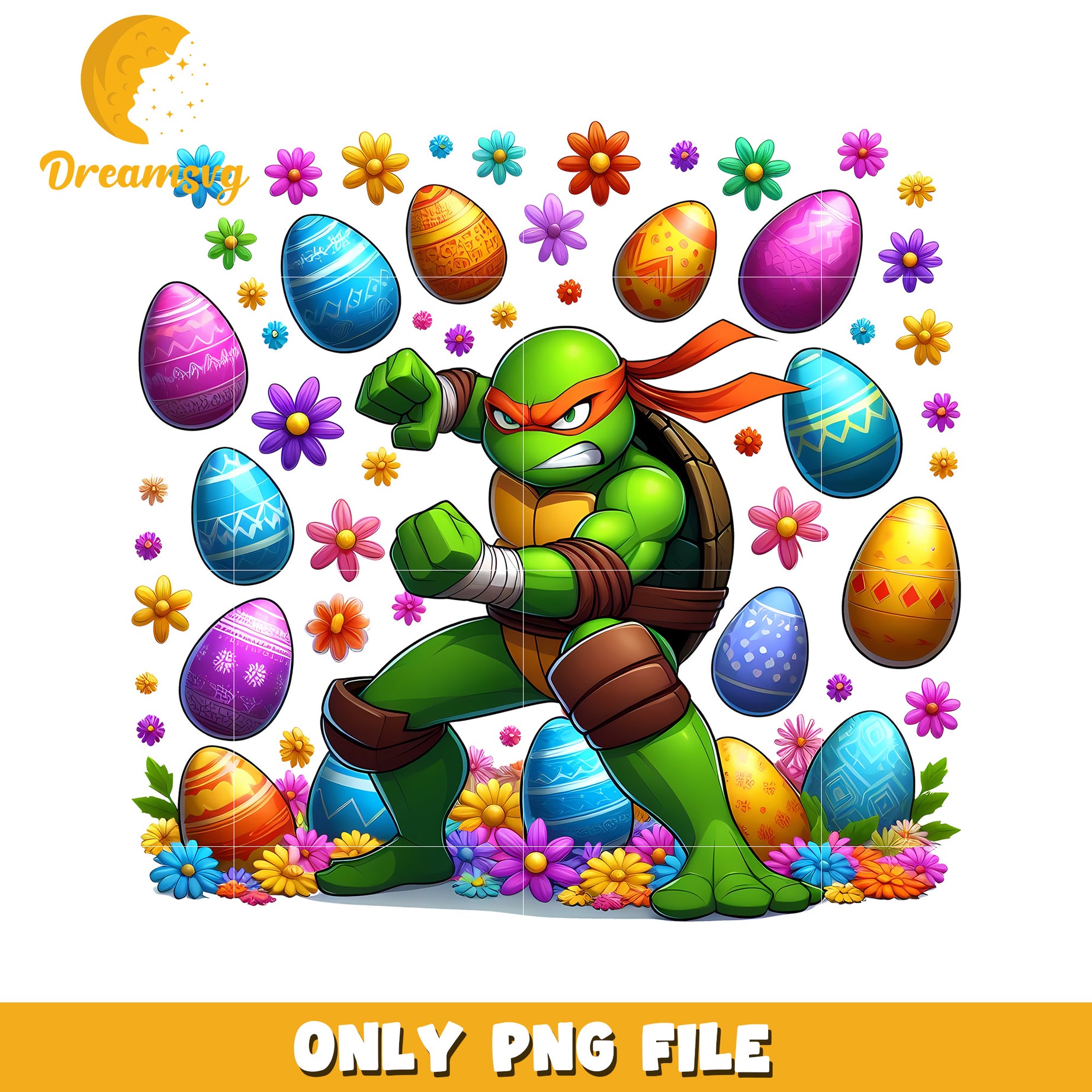Ninja turtle easter eggs png, easter eggs png, cartoon png