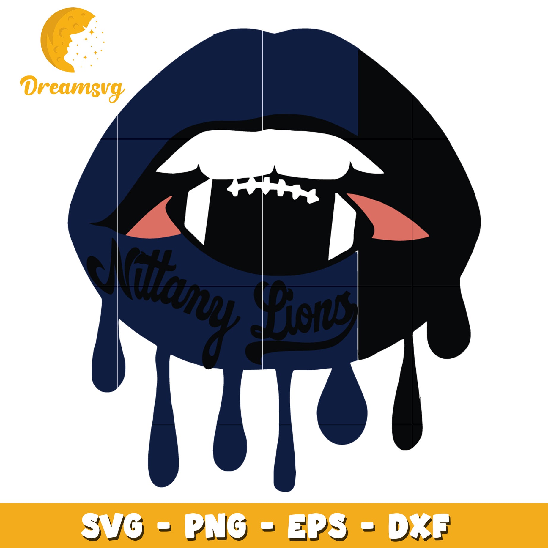 Nittany Lions Lips SVG Cut File