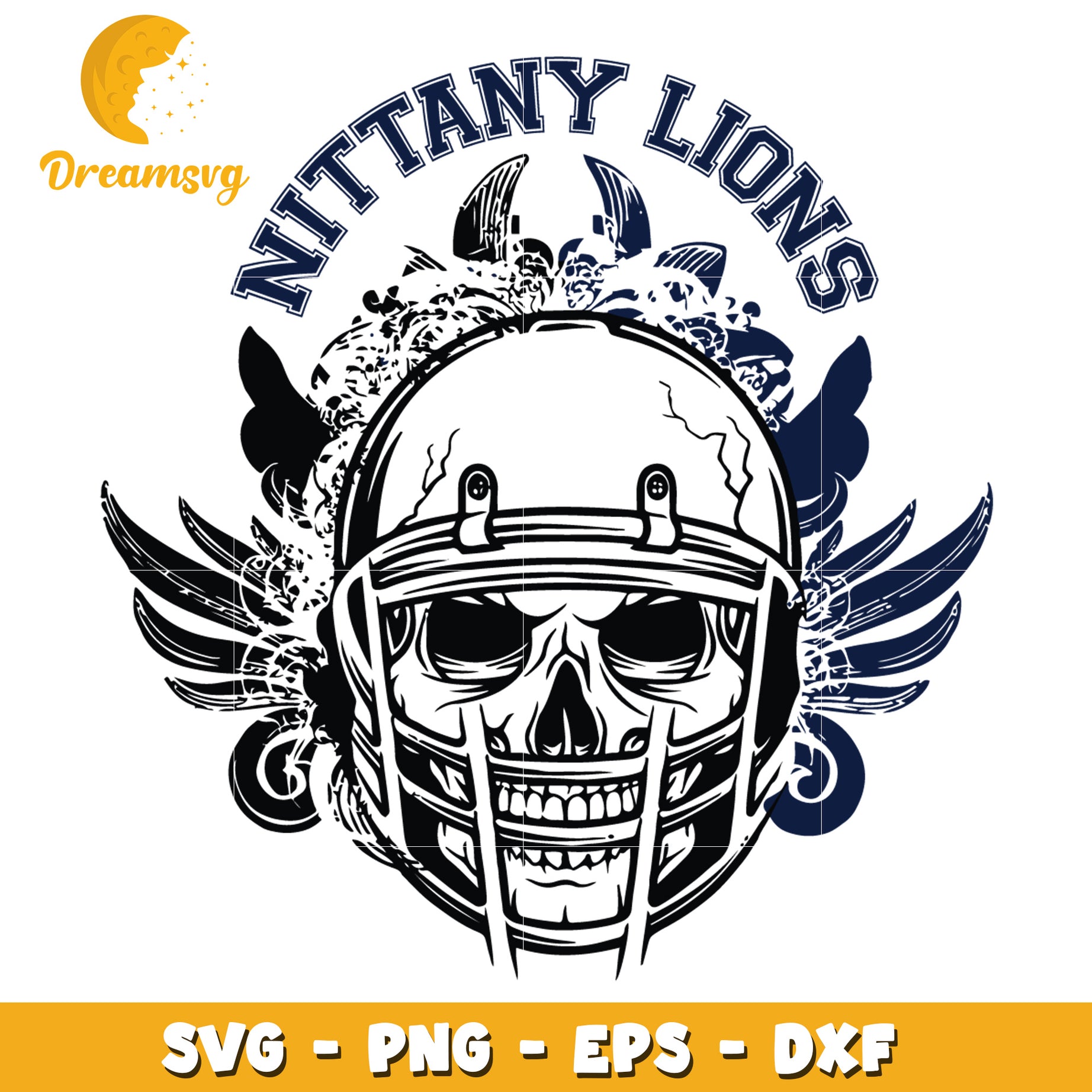 Nittany Lions Skull Football Helmet SVG