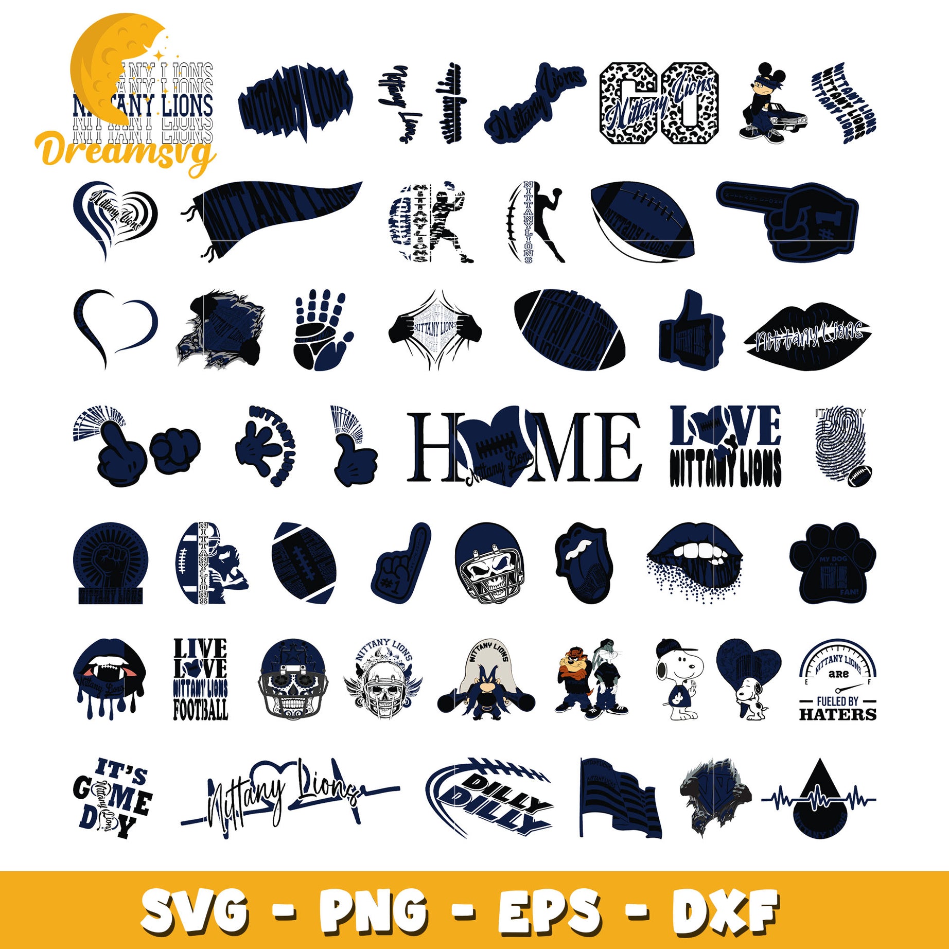 Nittany lions logo design bundle svg, penn state nittany lions football​ svg