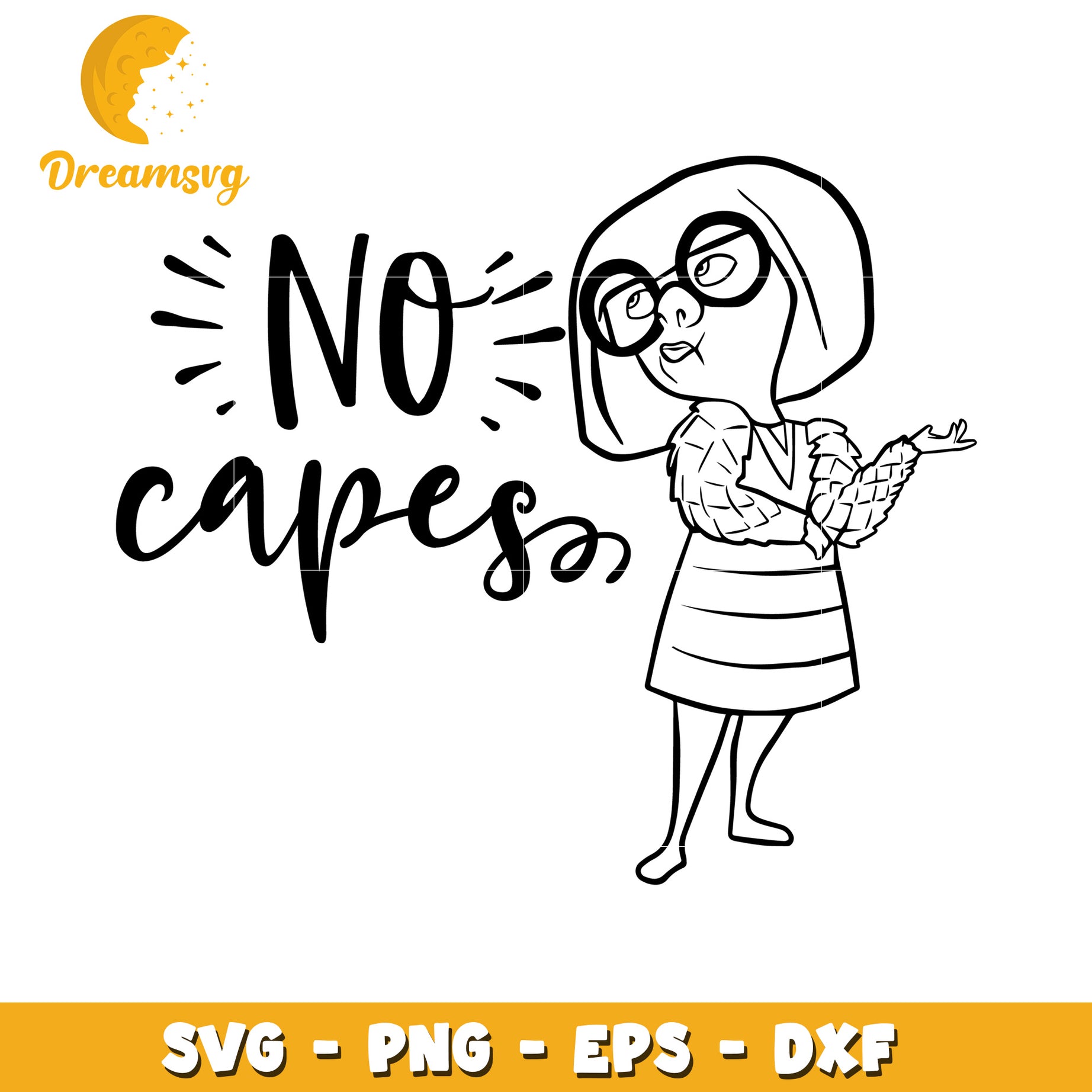 No Capes SVG PNG EPS DXF Cut File