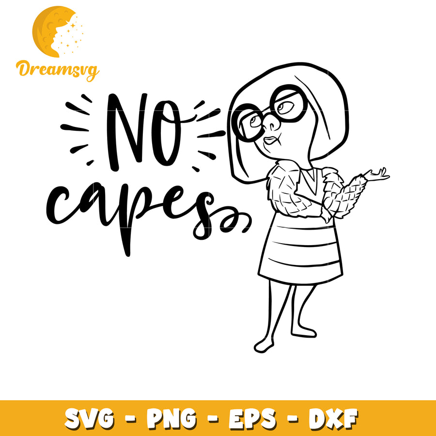 No Capes SVG PNG EPS DXF Cut File