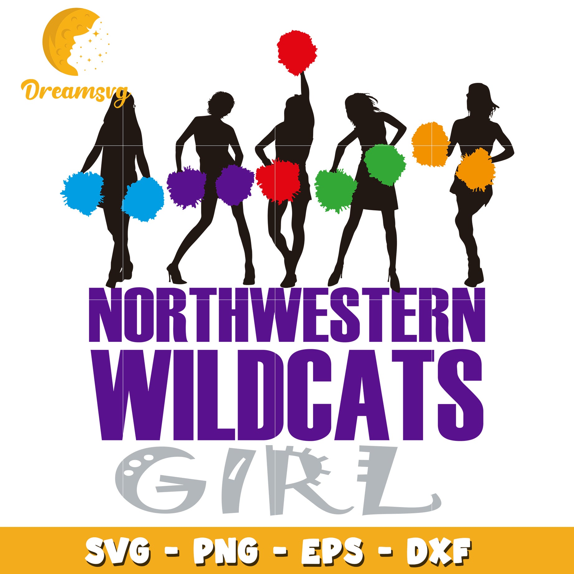 Northwestern Wildcats Cheer SVG Cut File