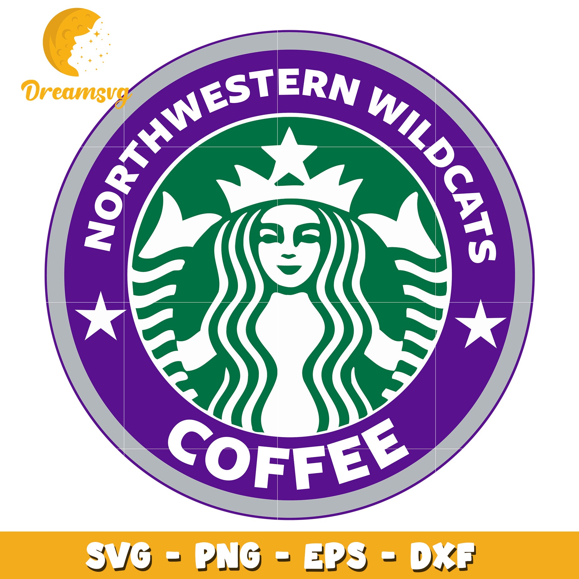 Northwestern Wildcats Coffee SVG PNG EPS DXF