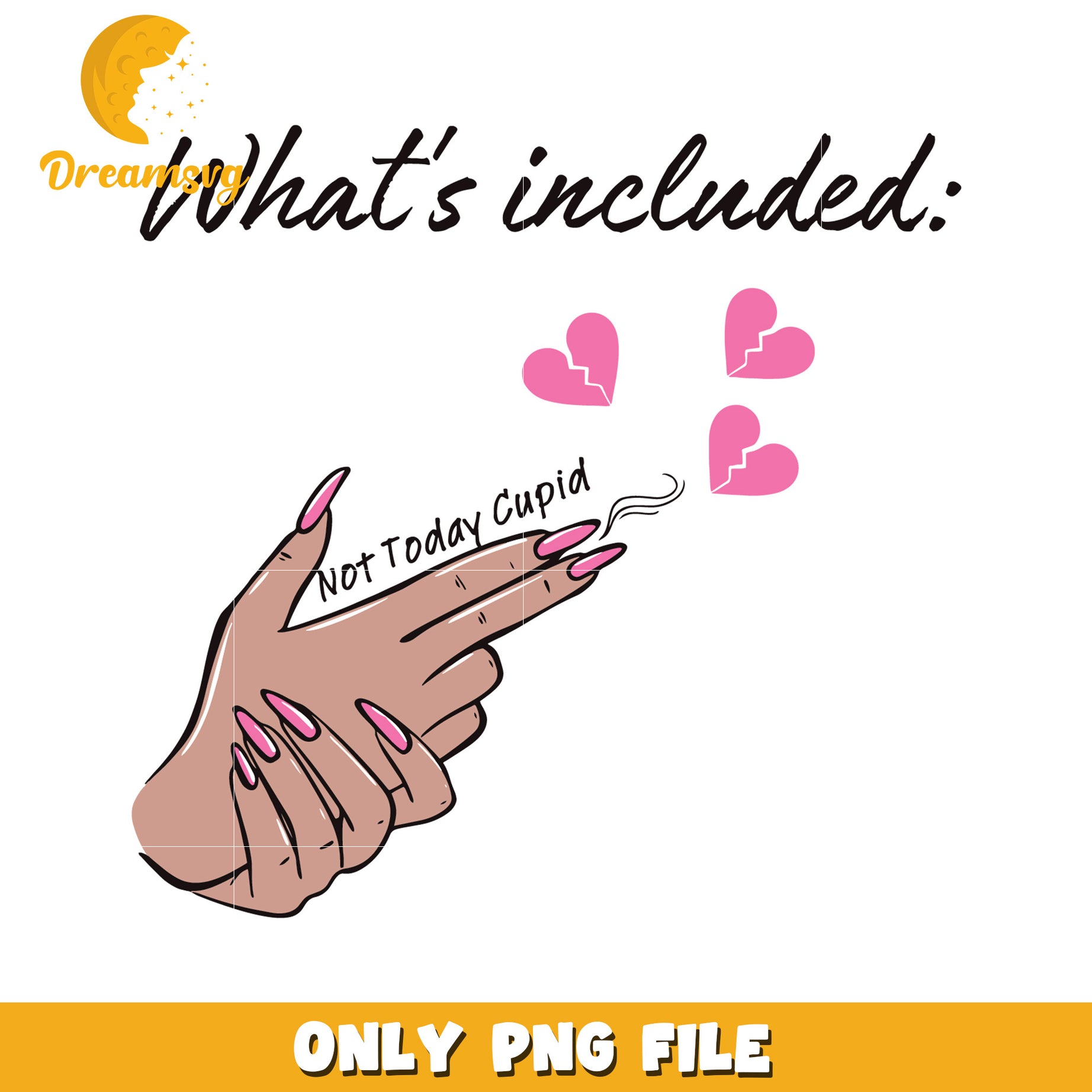 Not Today Cupid PNG Design