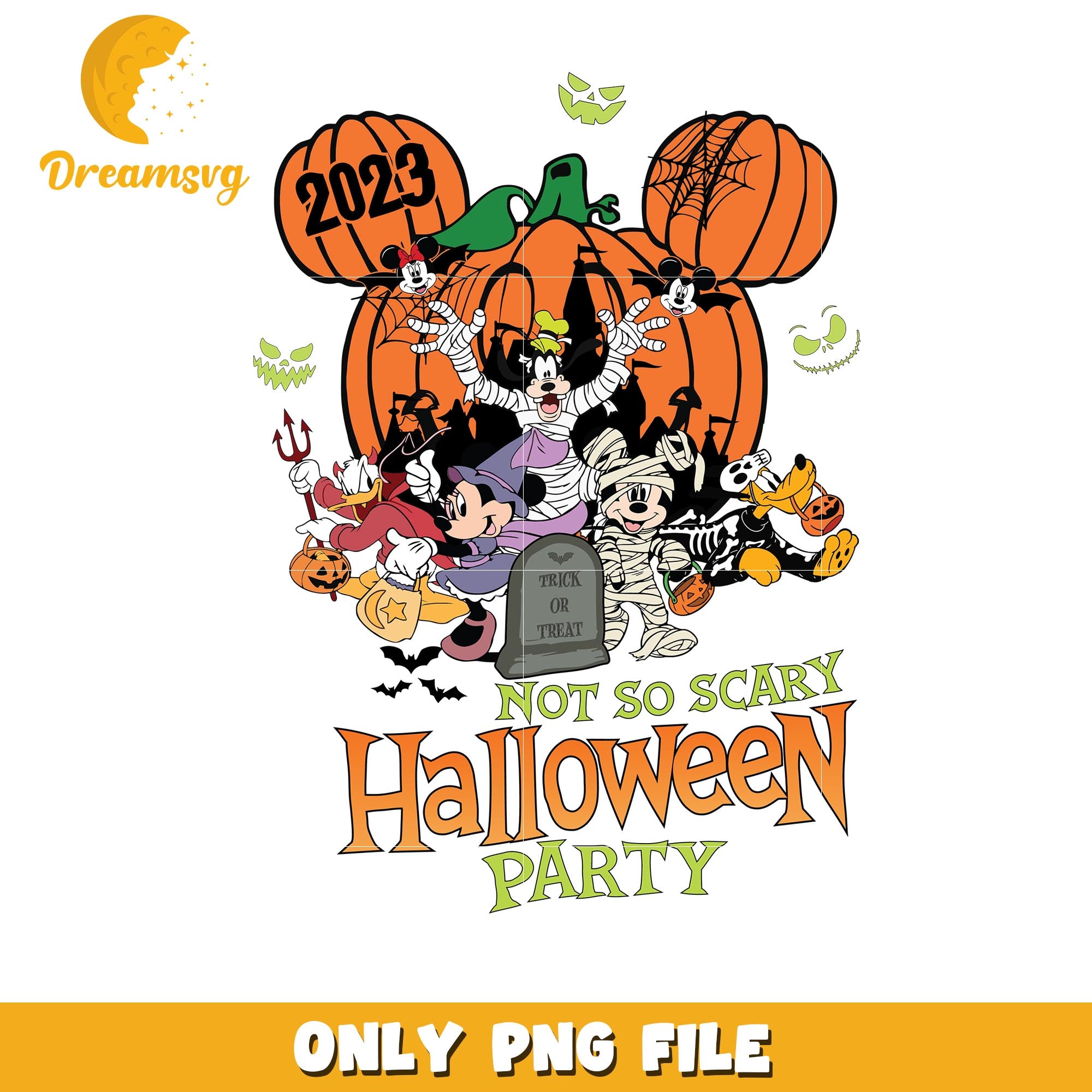 Not so scary Halloween party, Disney cartoon halloween friends png