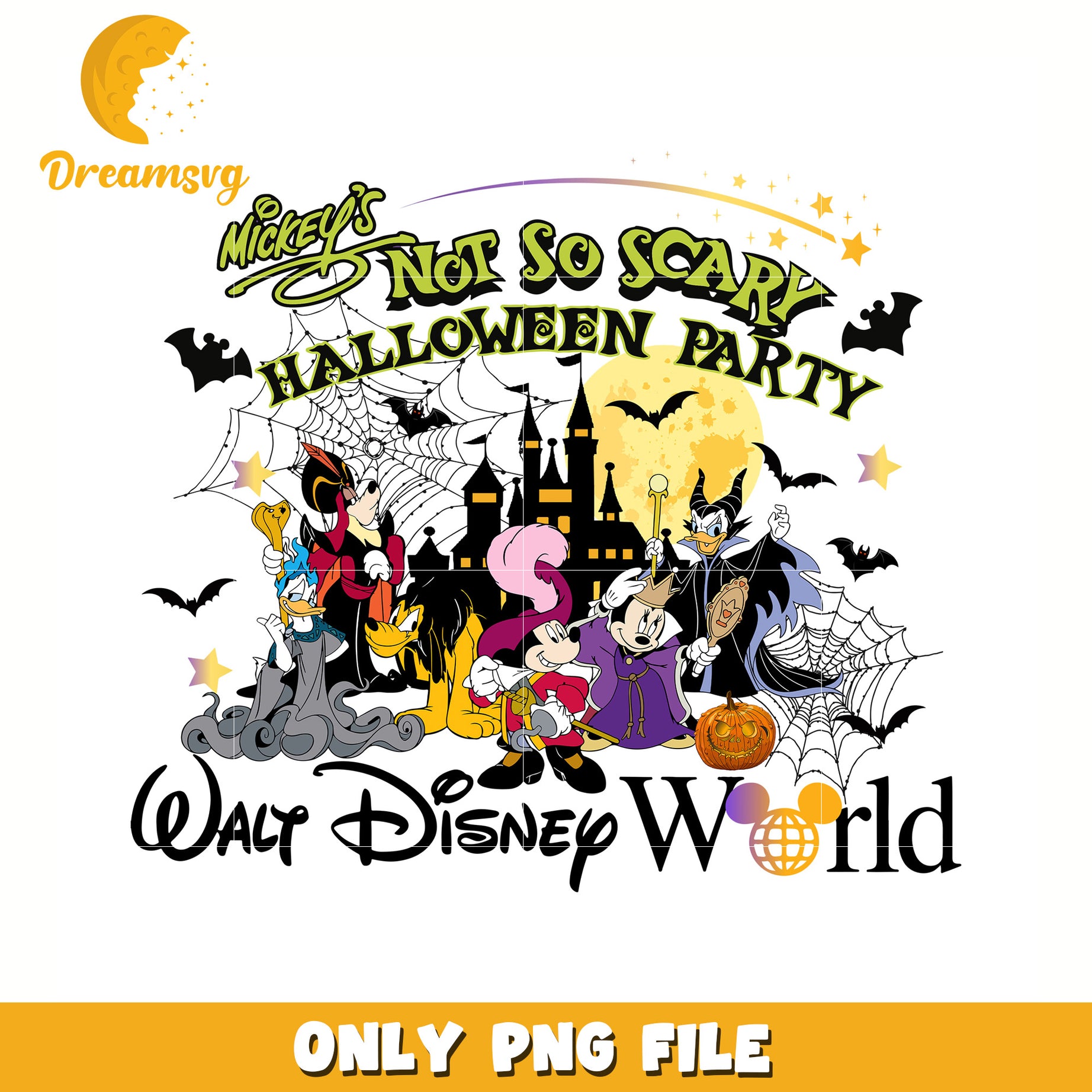 Not so scary halloween party png, halloween decor png, halloween characters png