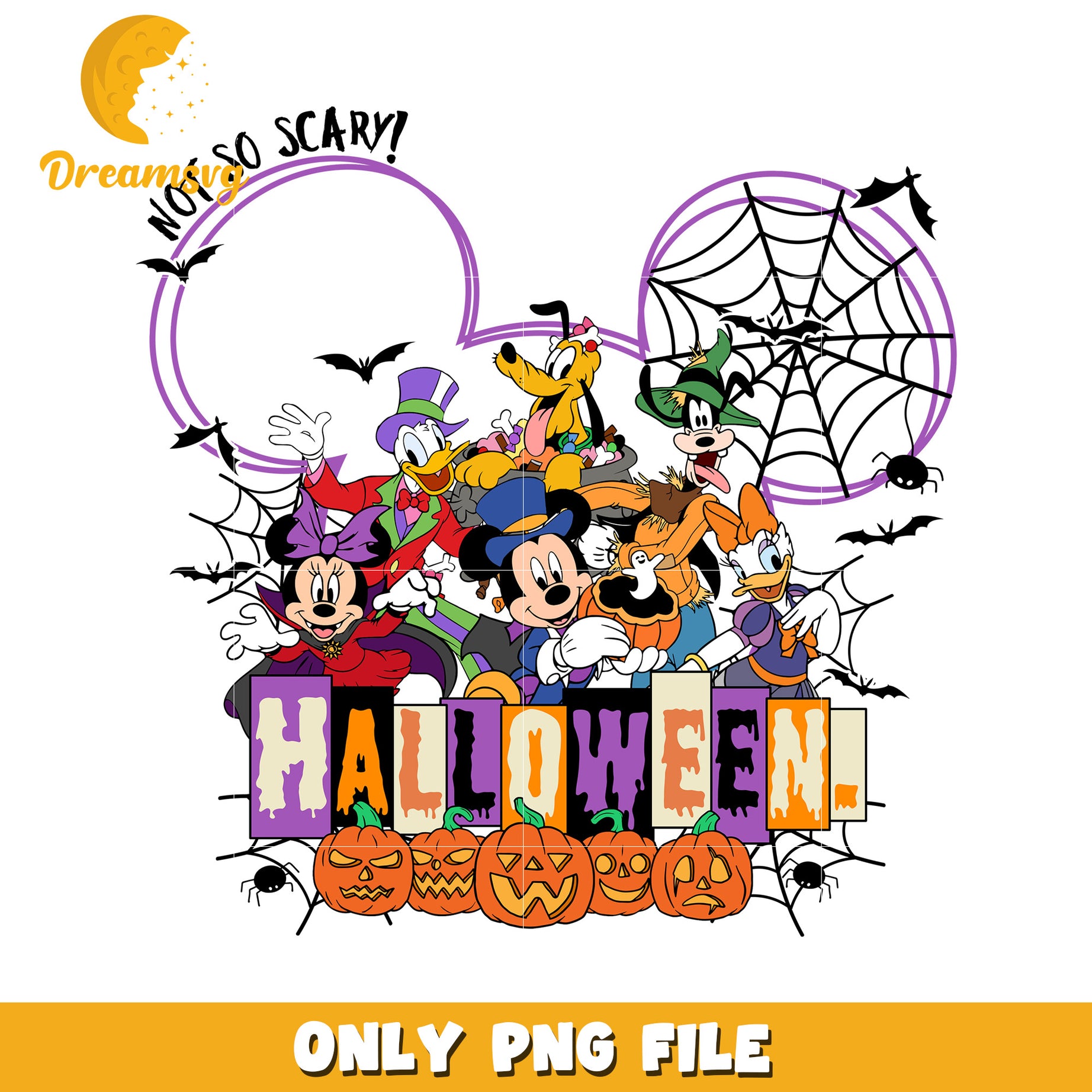 Not so scary halloween png, halloween cartoon png, halloween characters png