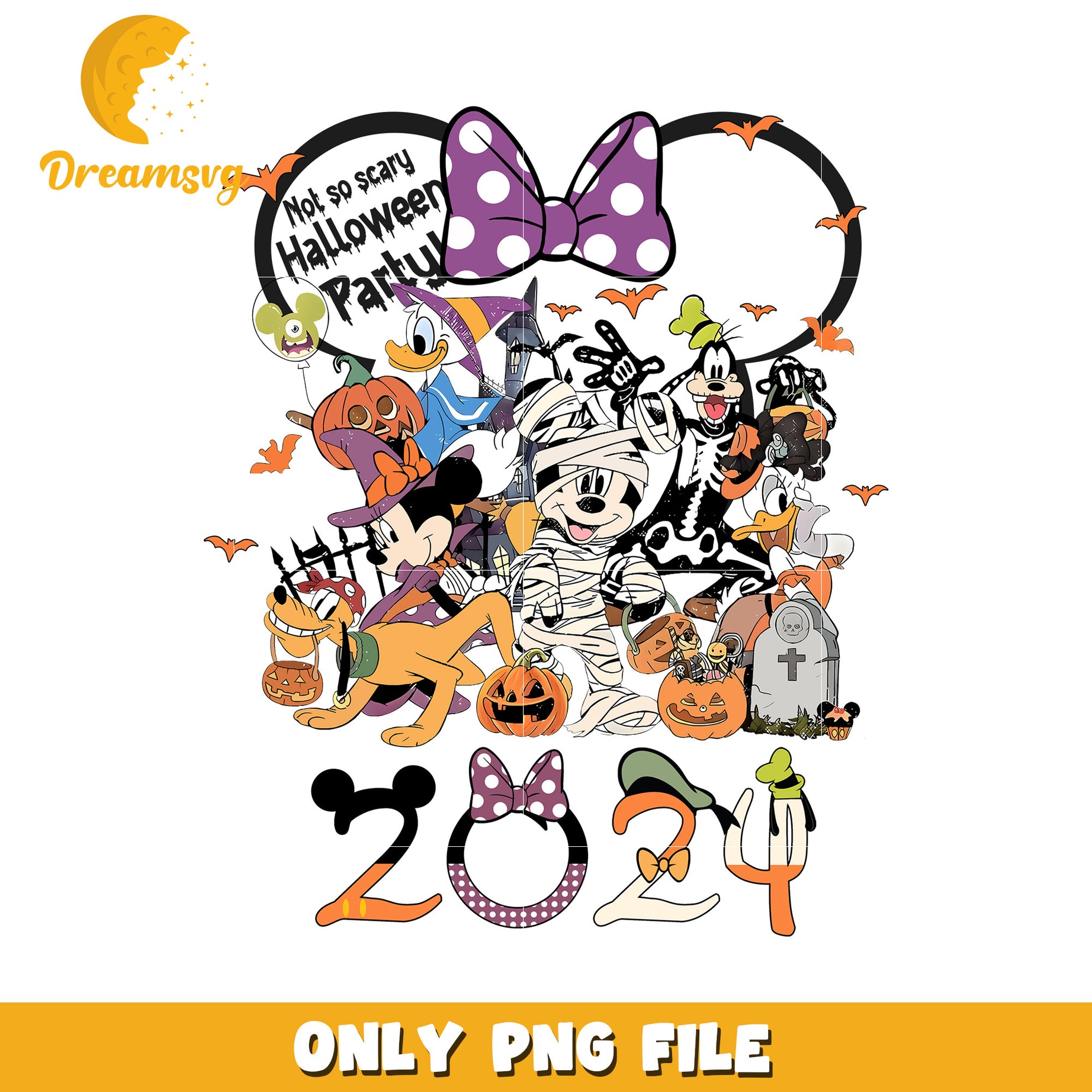 Not so scary party design png, halloween time png, spooky season png