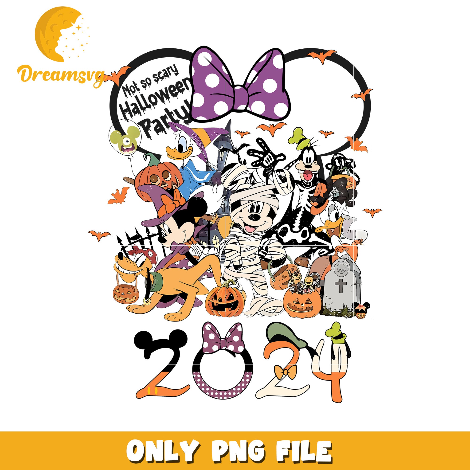 Not so scary party design png, halloween time png, spooky season png