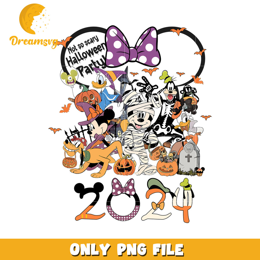 Not so scary party design png, halloween time png, spooky season png