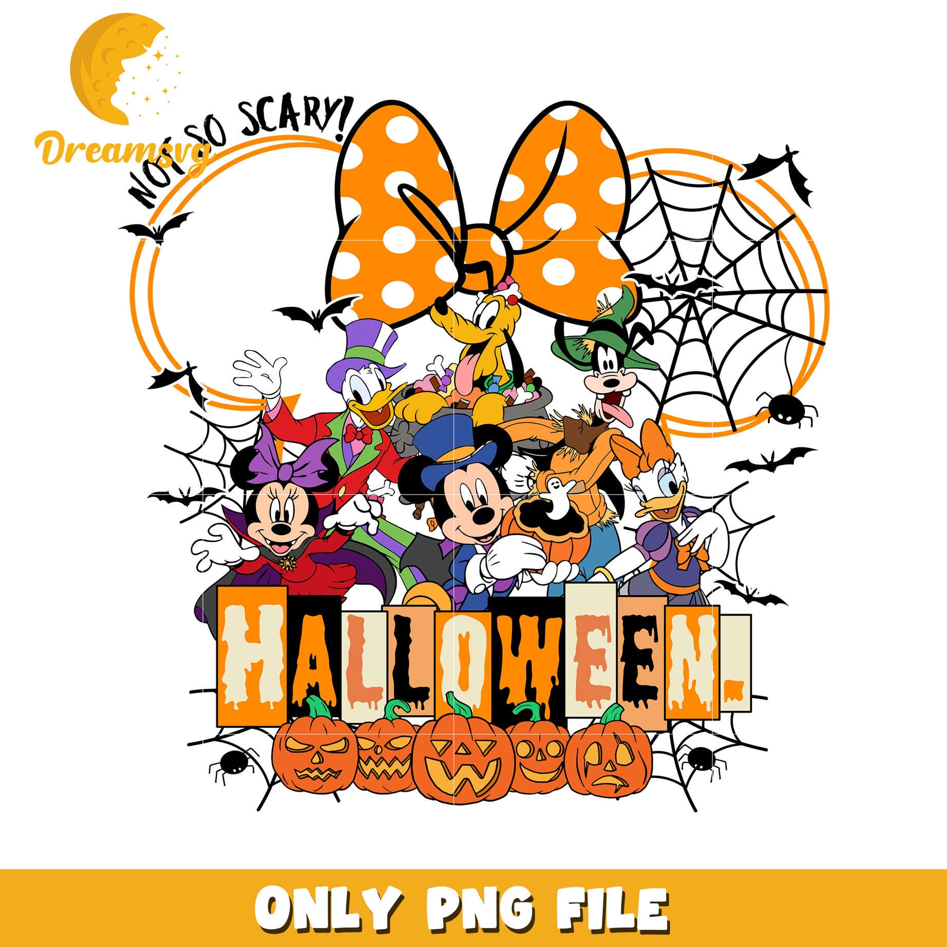 Not so scary png, halloween cartoon png, halloween characters png