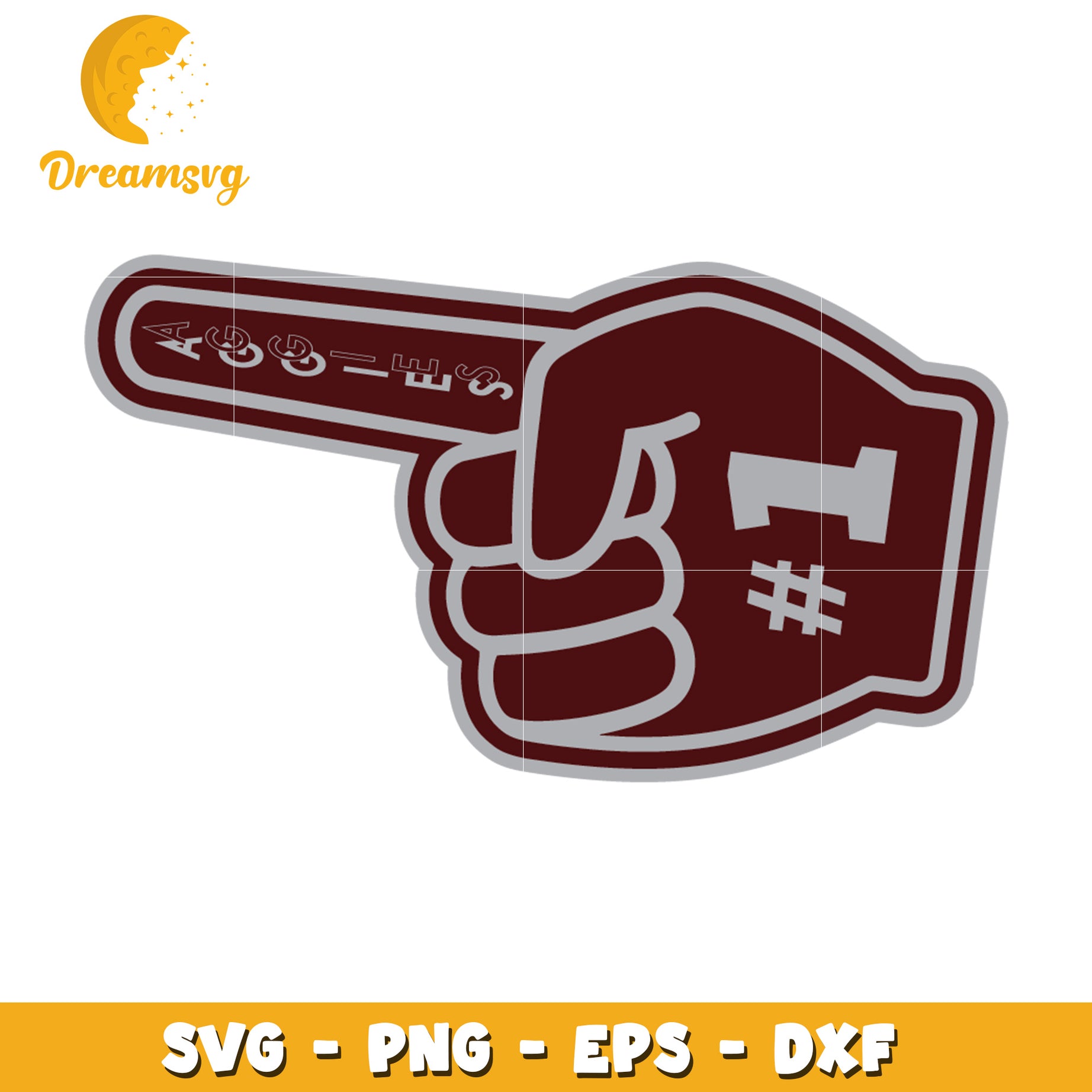 Number 1 Foam Finger SVG Cut File