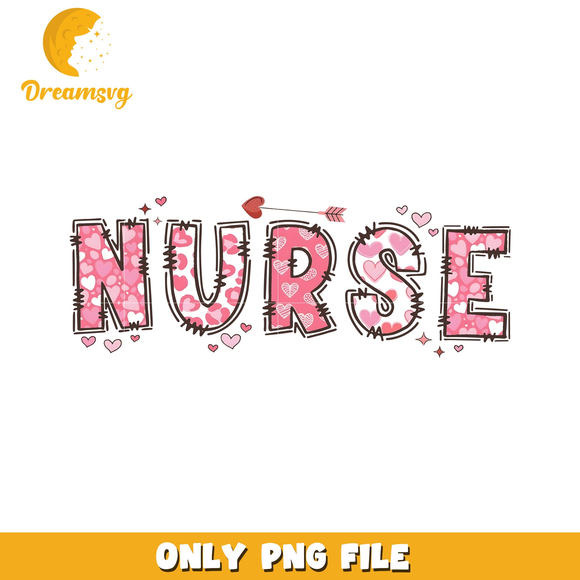 Nurse PNG Heart Design