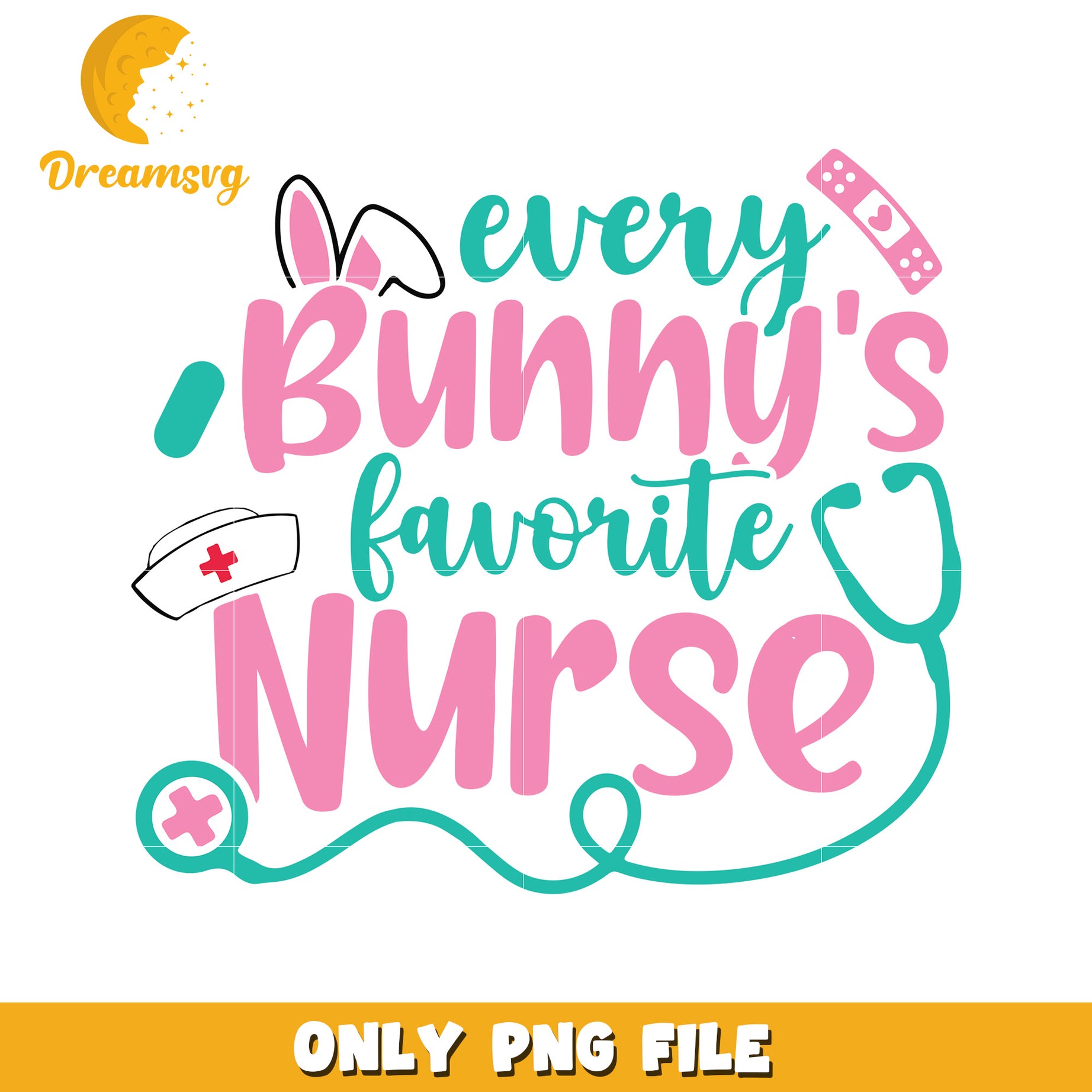 Nurse every bunny's favorite nurse png, easter day png, nurse png