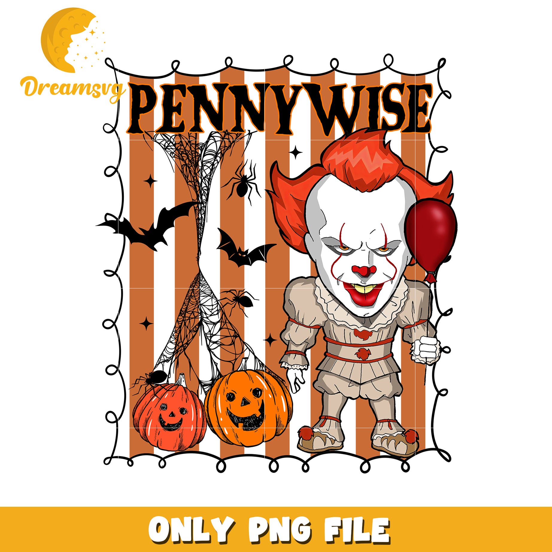 OR 24062025 NHUY Pennywise Halloween Horror Character Frame Style