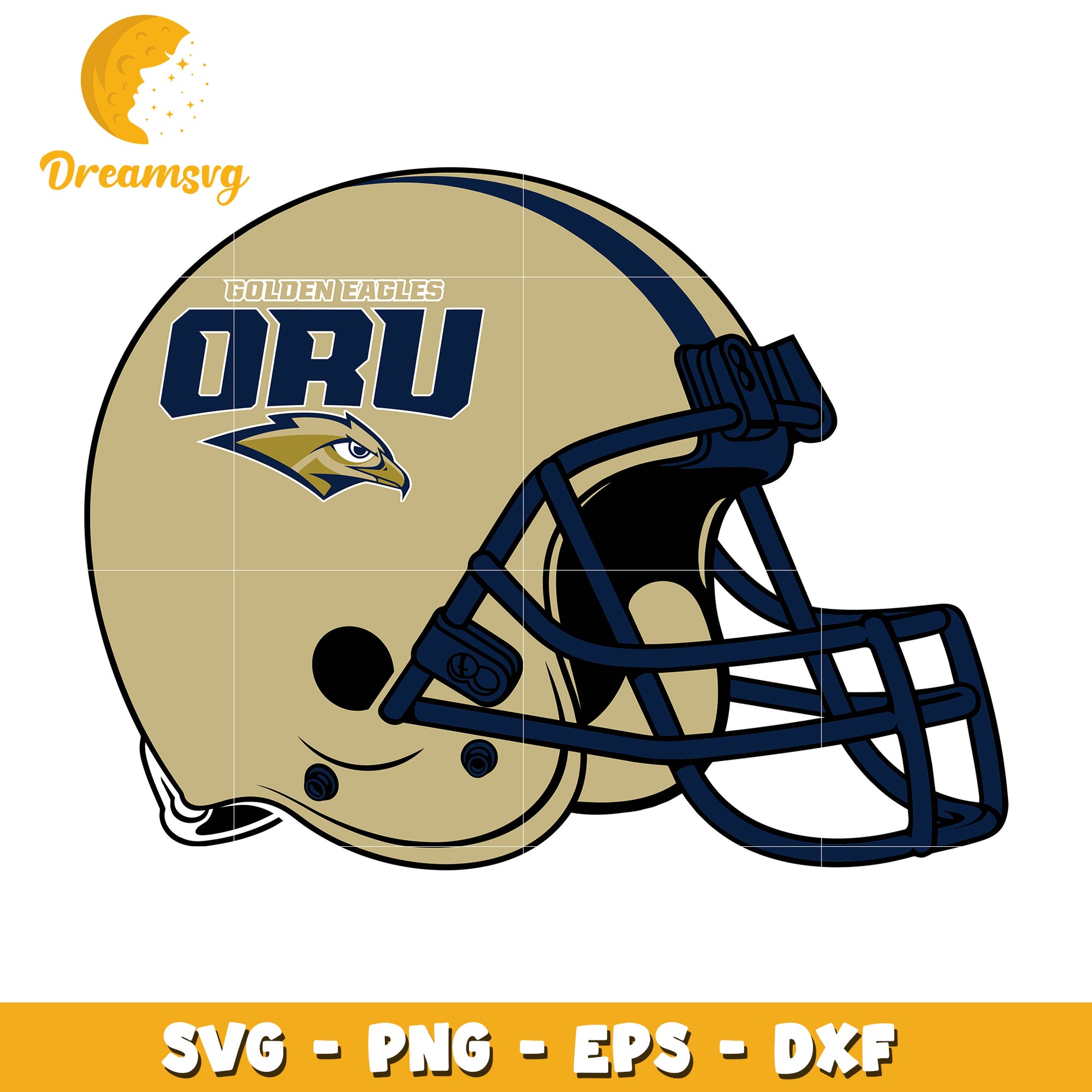 ORU Golden Eagles Football Helmet SVG