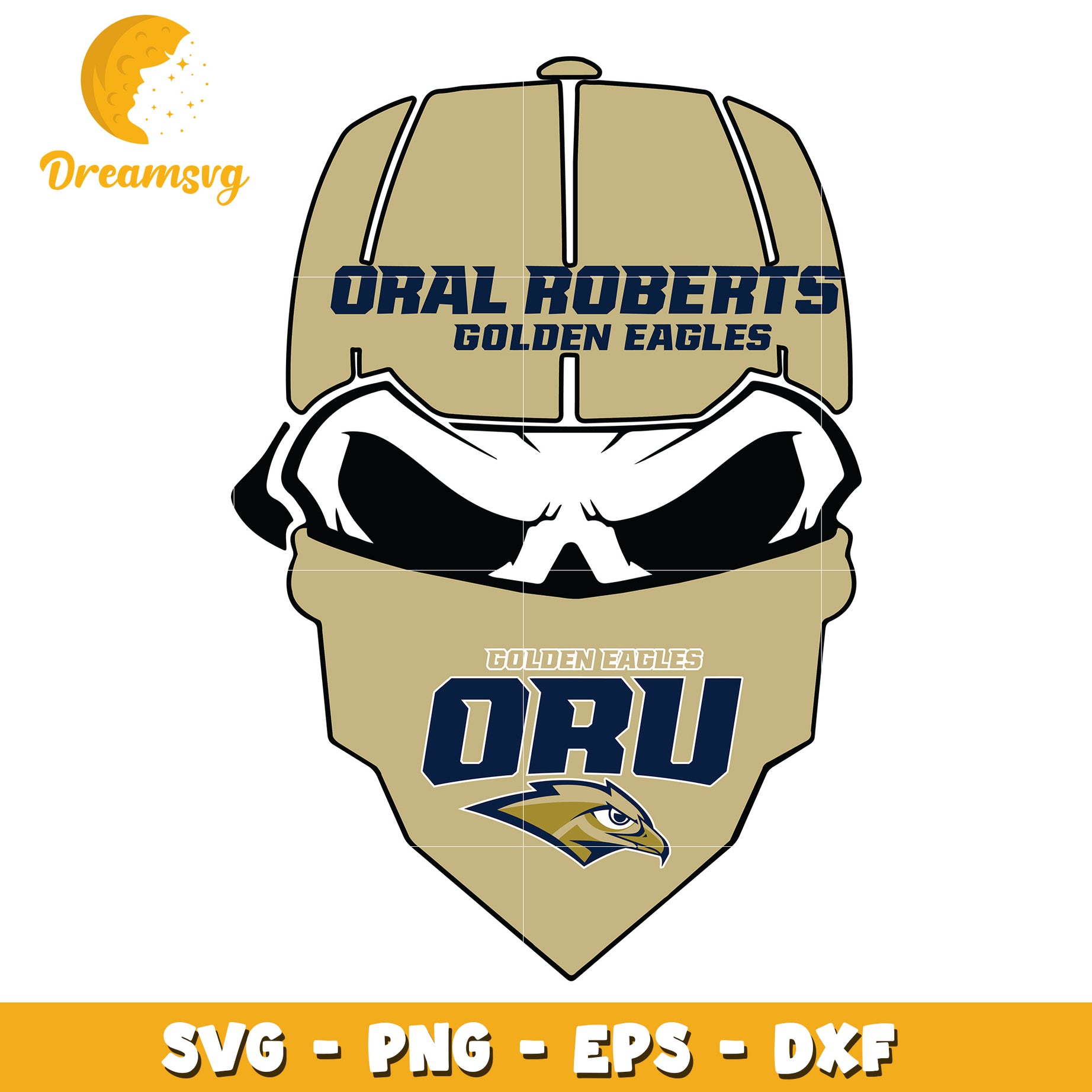 ORU Golden Eagles Skull SVG Cut File