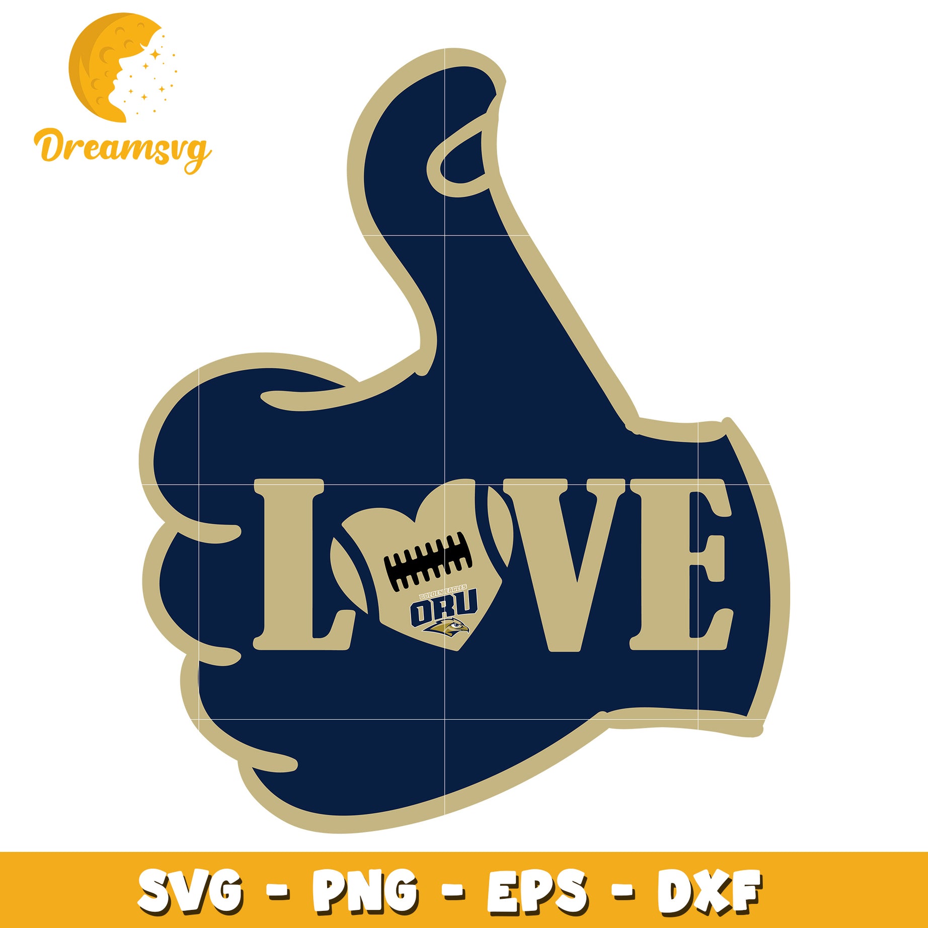 ORU Golden Eagles Thumbs Up SVG