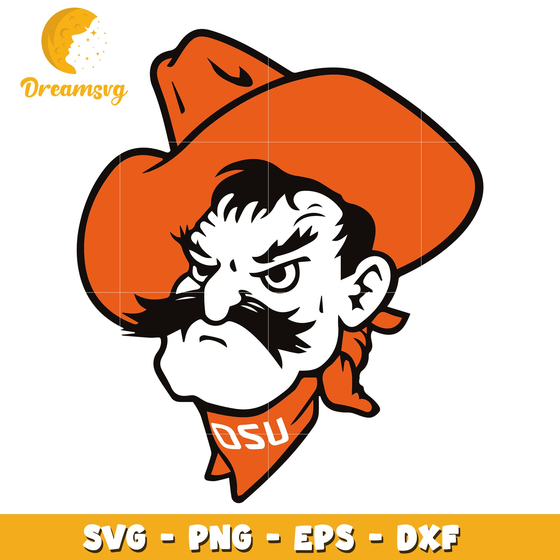 OSU Cowboy Mascot SVG PNG EPS DXF