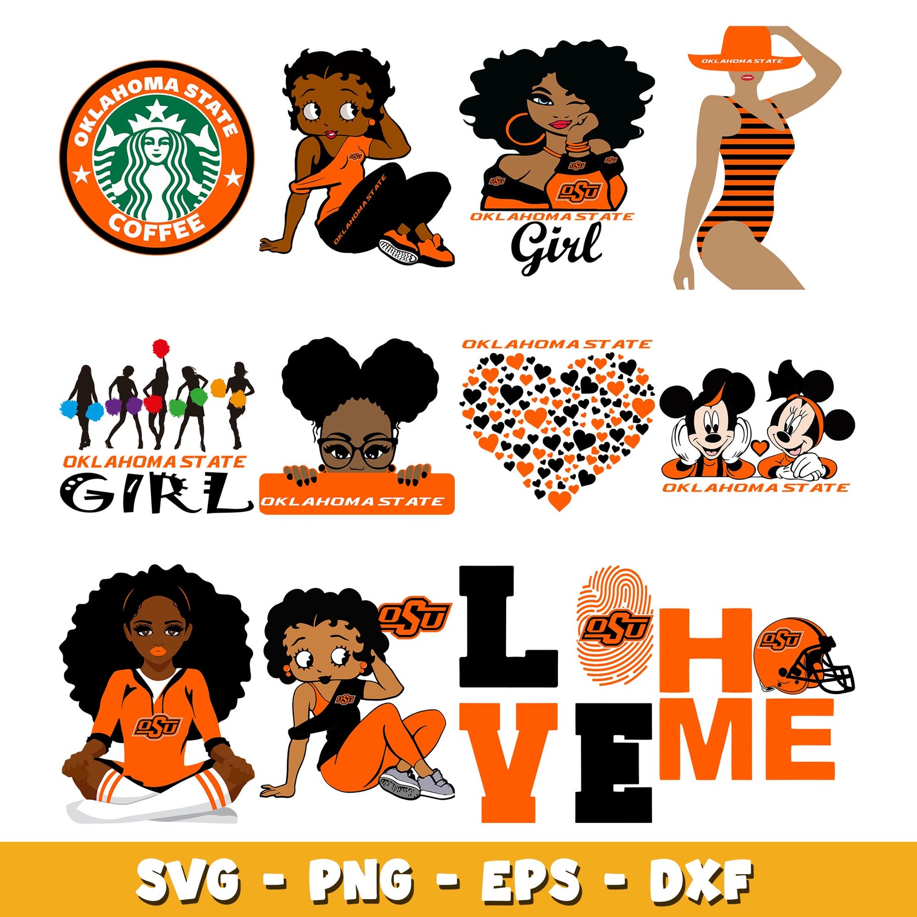 Oklahoma State girl Bundle svg, Oklahoma State logo svg, ncaa svg  