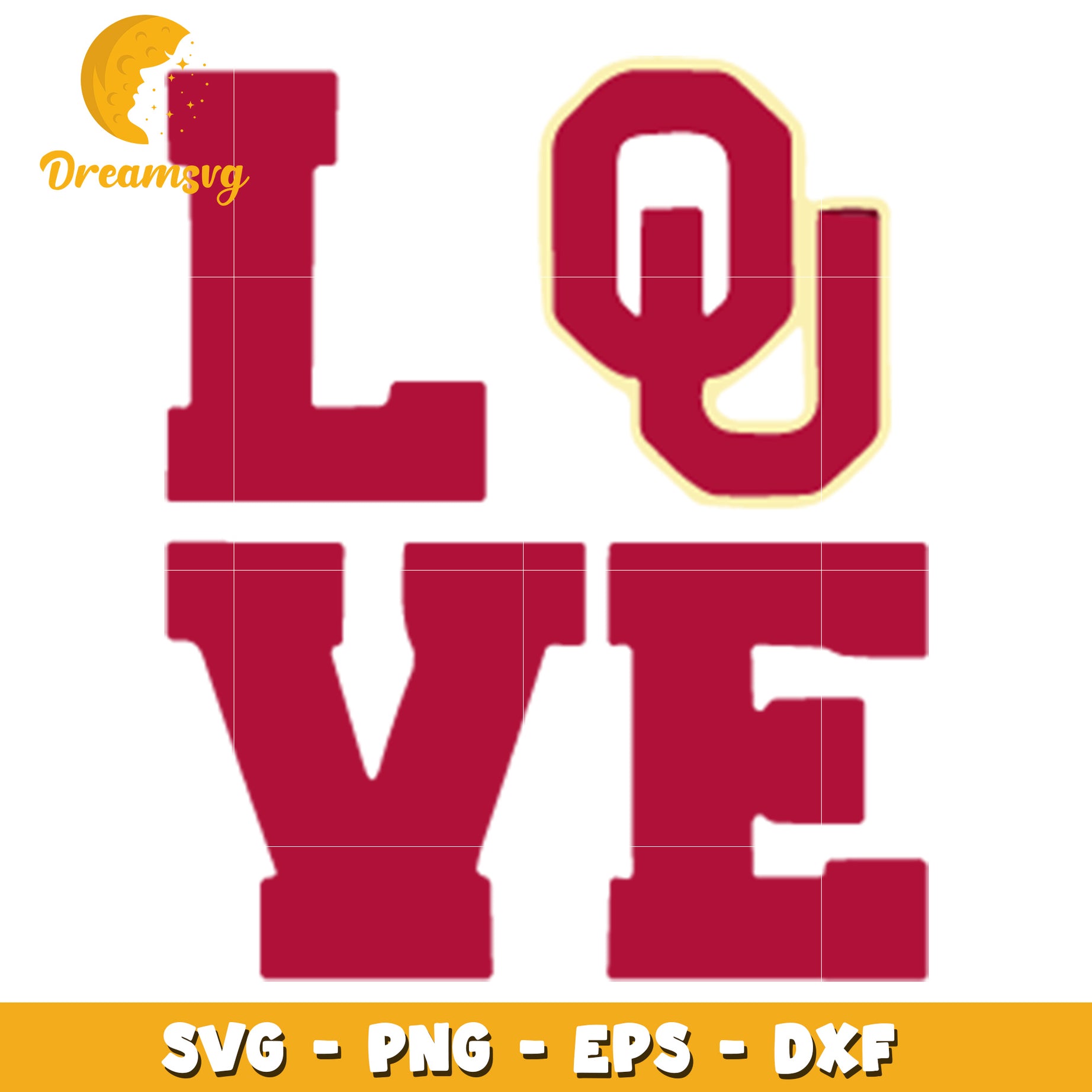 OU Love SVG PNG EPS DXF Cut File