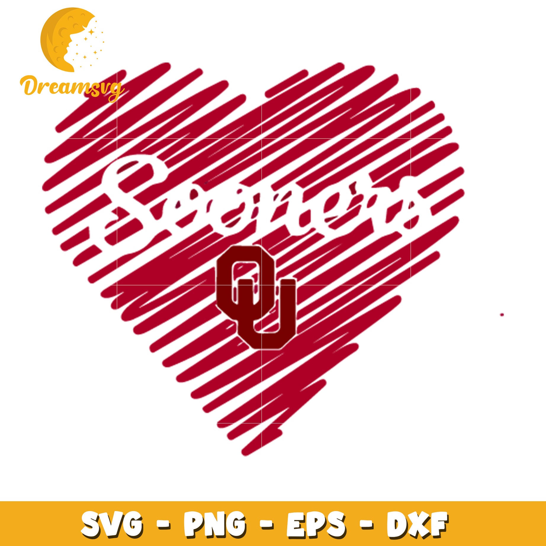 OU Sooners Heart SVG Cut File