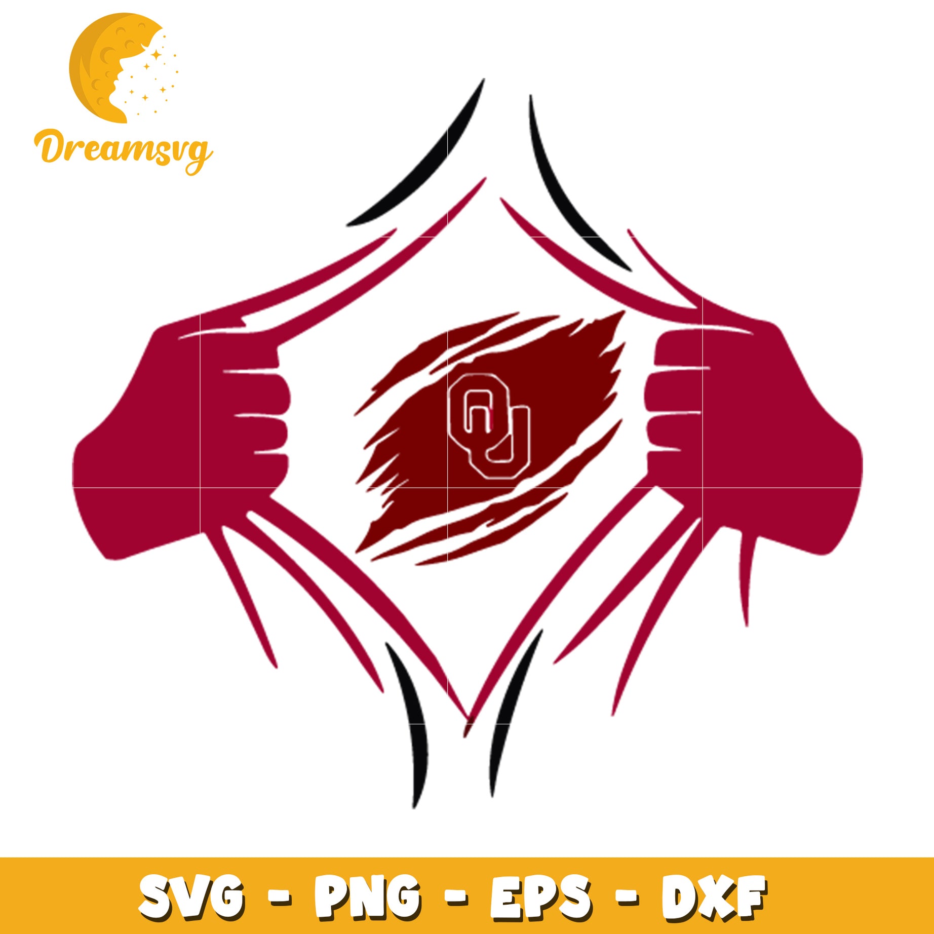 OU Sooners Superhero SVG PNG EPS DXF