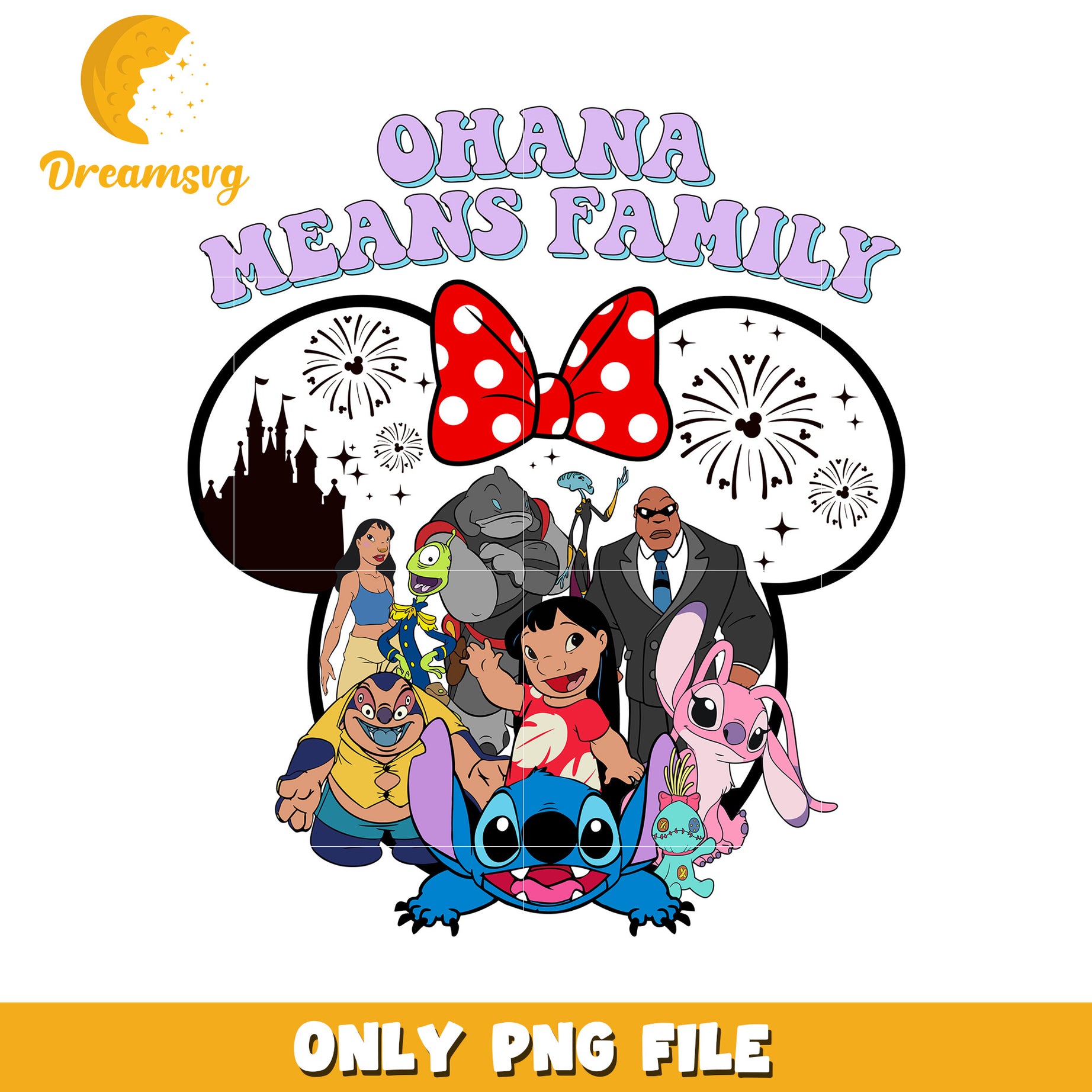 Ohana Means Family Disney PNG, Stitch SVG