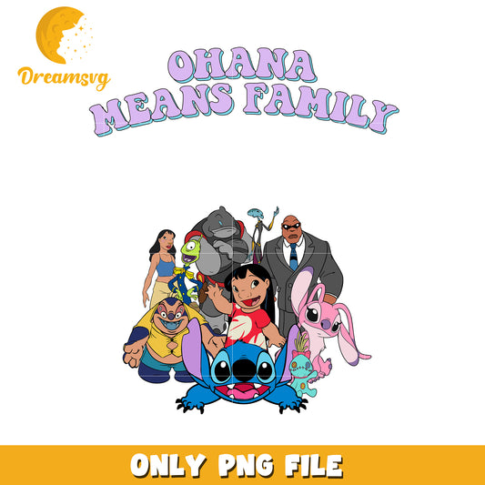 Ohana Means Family PNG, Stitch Family SVG