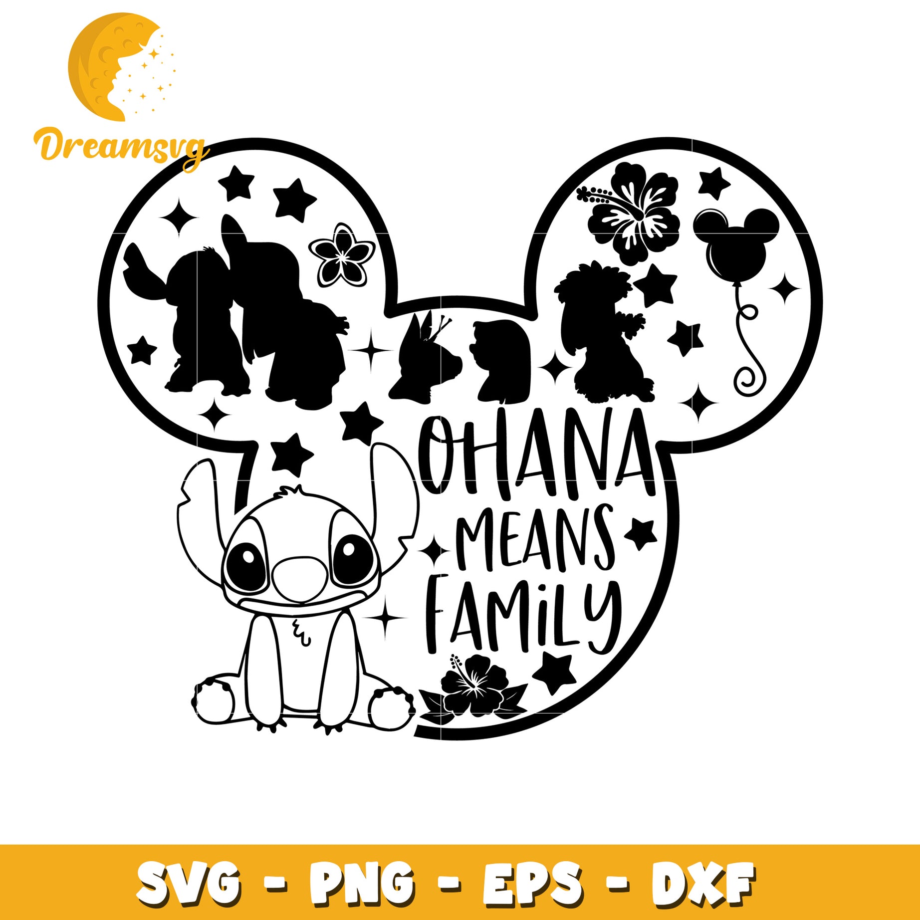 Ohana Means Family SVG Cut File