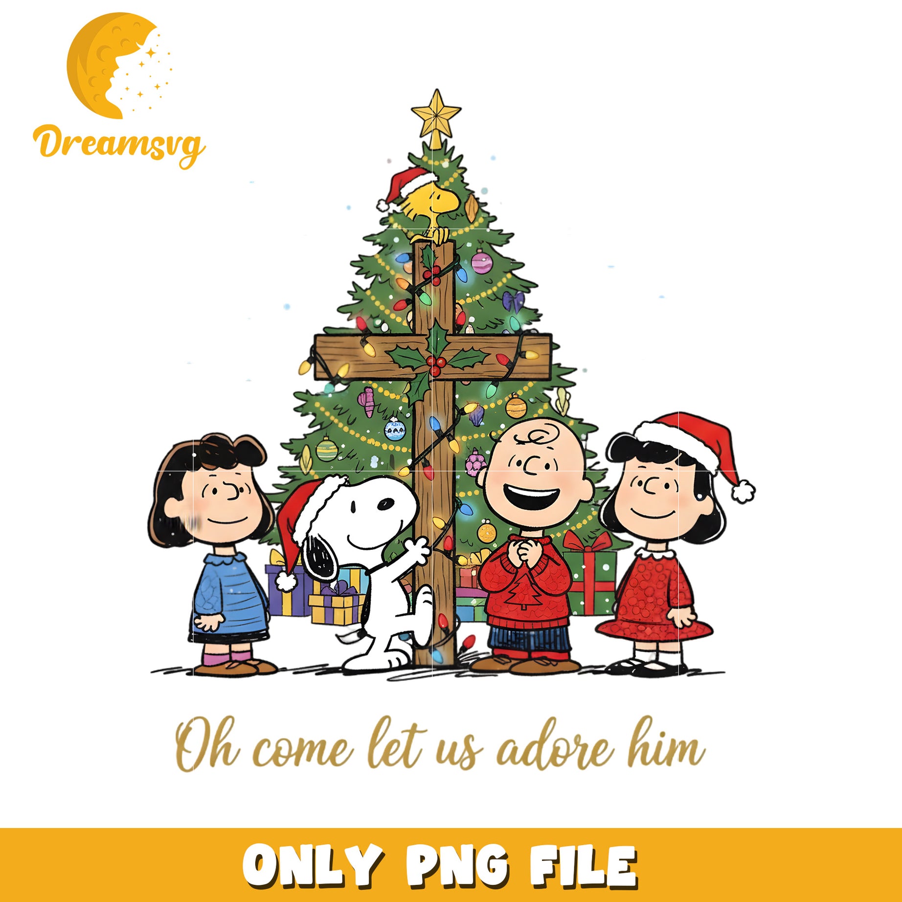 Oh come let us png, christmas png, cartoon png