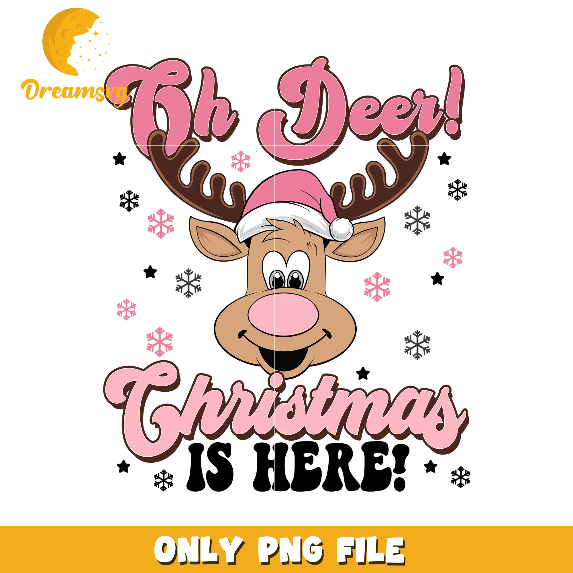 Oh deer png, merry christmas​ png, christmas bell png