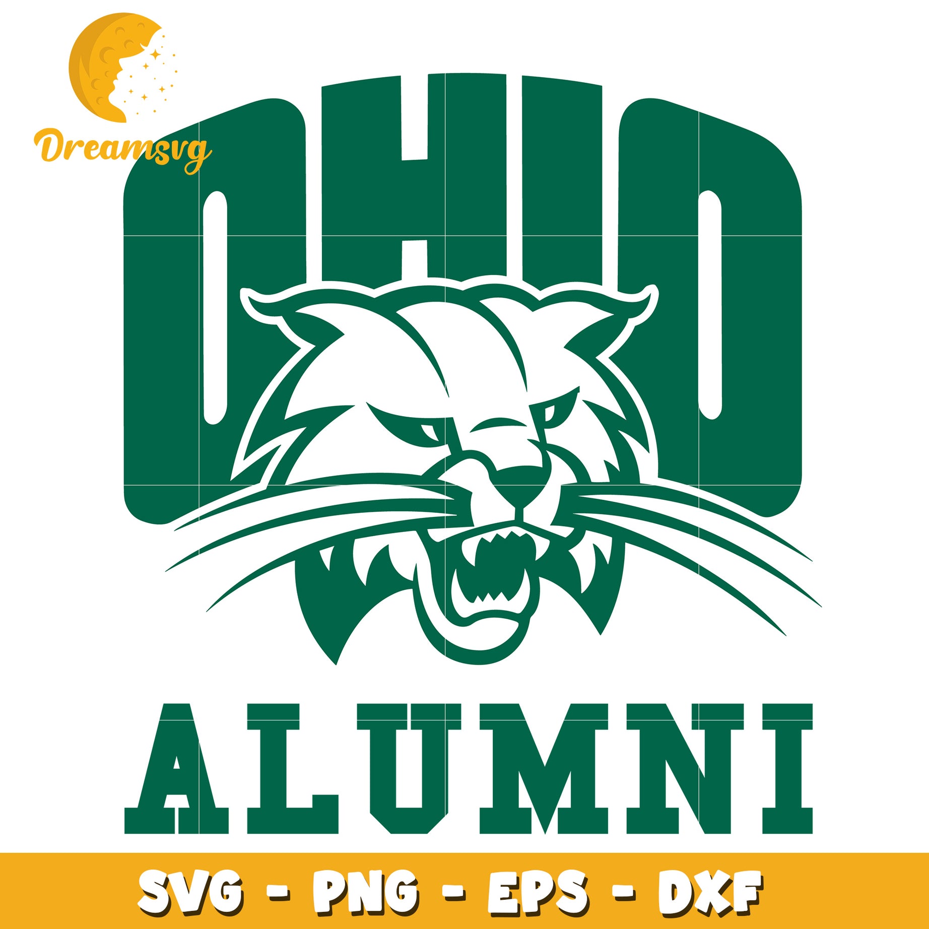 Ohio Alumni SVG Design with Wildcat Logo for Printing and Crafts