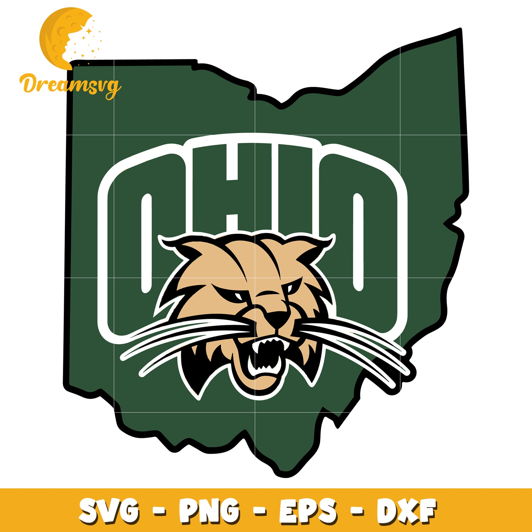 Ohio Bobcat SVG PNG EPS DXF Cut File