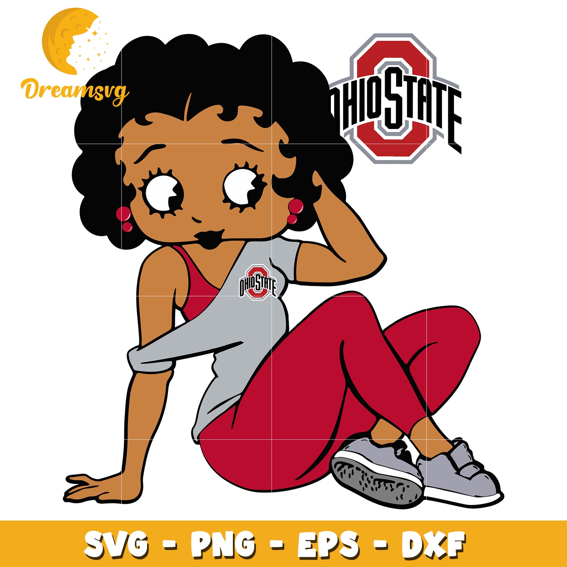 Ohio State Betty Boop SVG Cut File